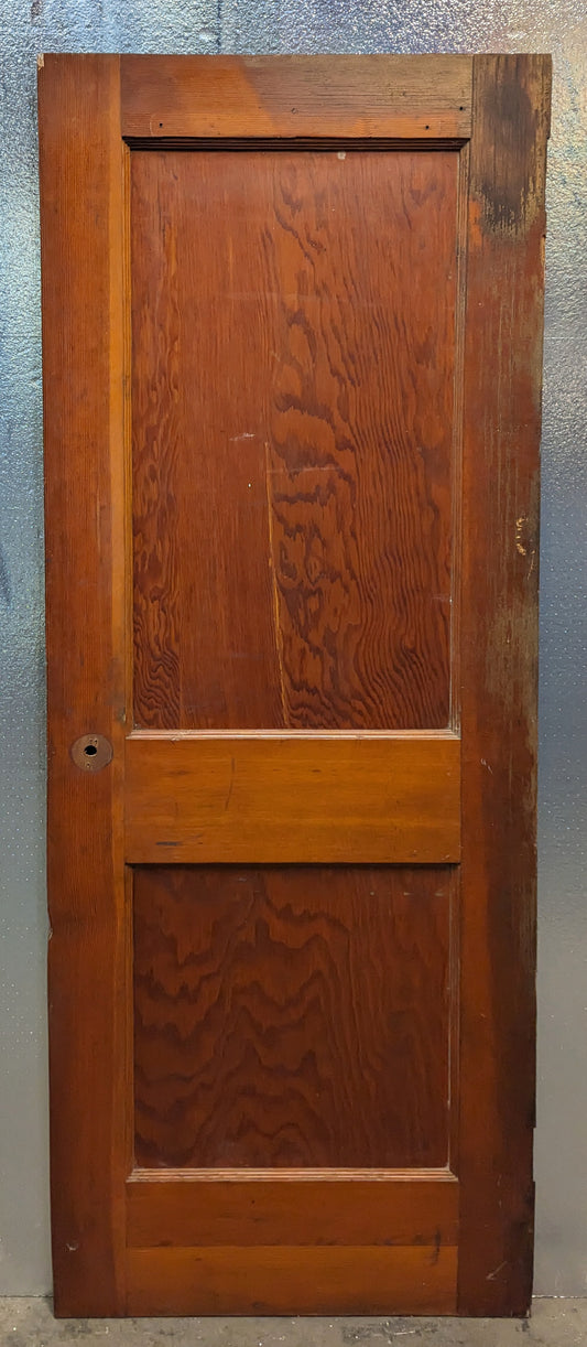 2 available 26"x72" Antique Vintage Old Solid Wood Wooden Interior Doors 2 Panels