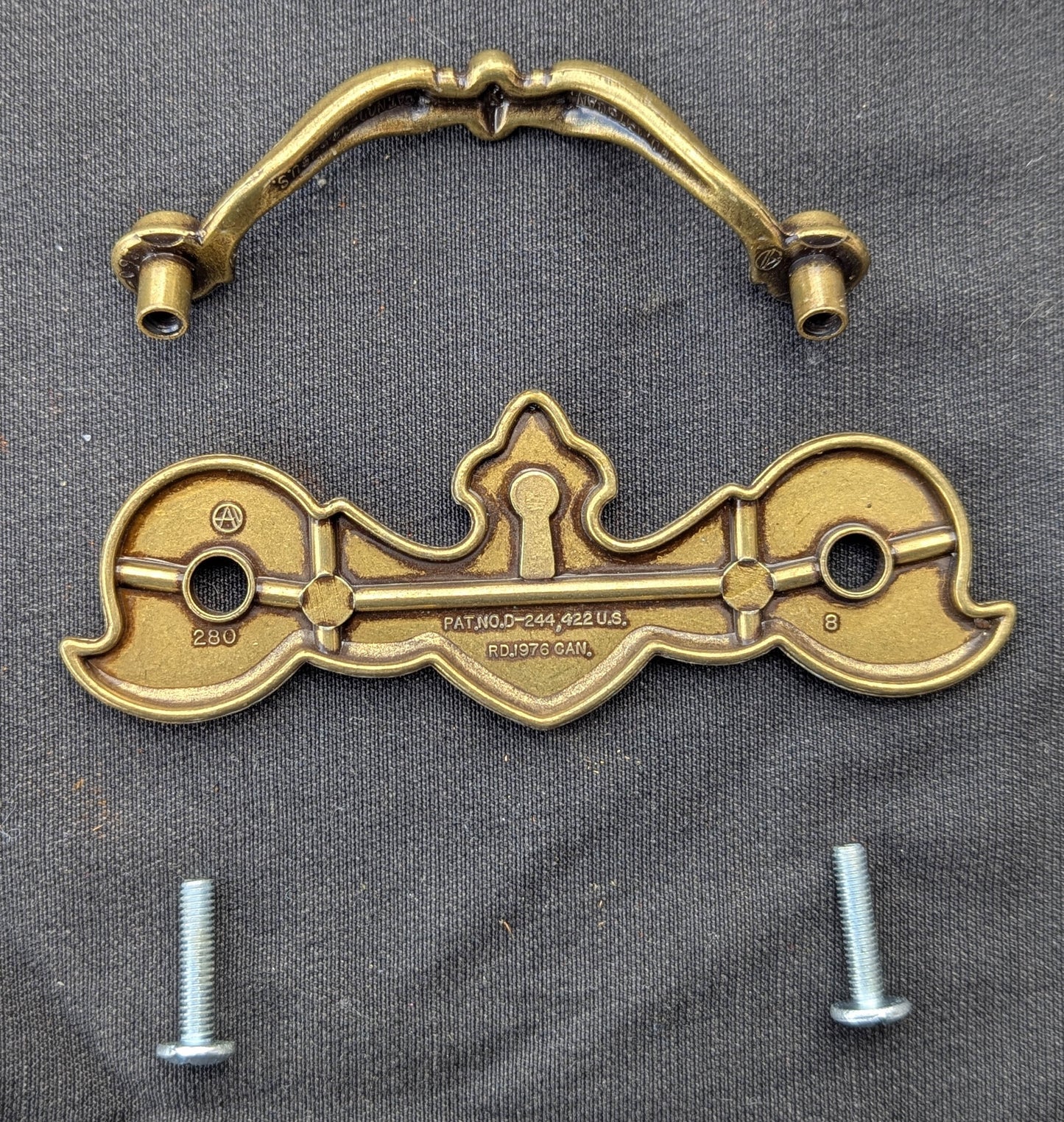 2 available Vintage Old NOS "Amerock" Brass Dresser Drawer Cabinet Furniture Pull Handle BP-281-BB