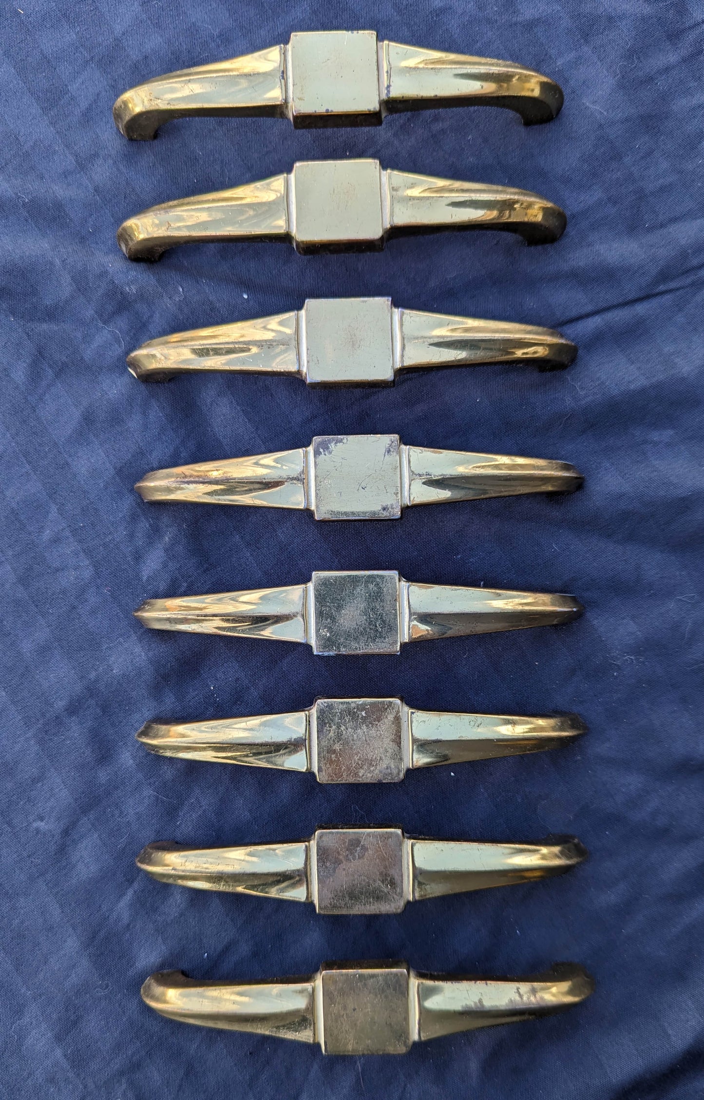 4 available Pair Antique Vintage Old Art Deco "Bassick-Sack" Brass Dresser Desk Chest Drawer Furniture Cabinet Door Pulls Handles