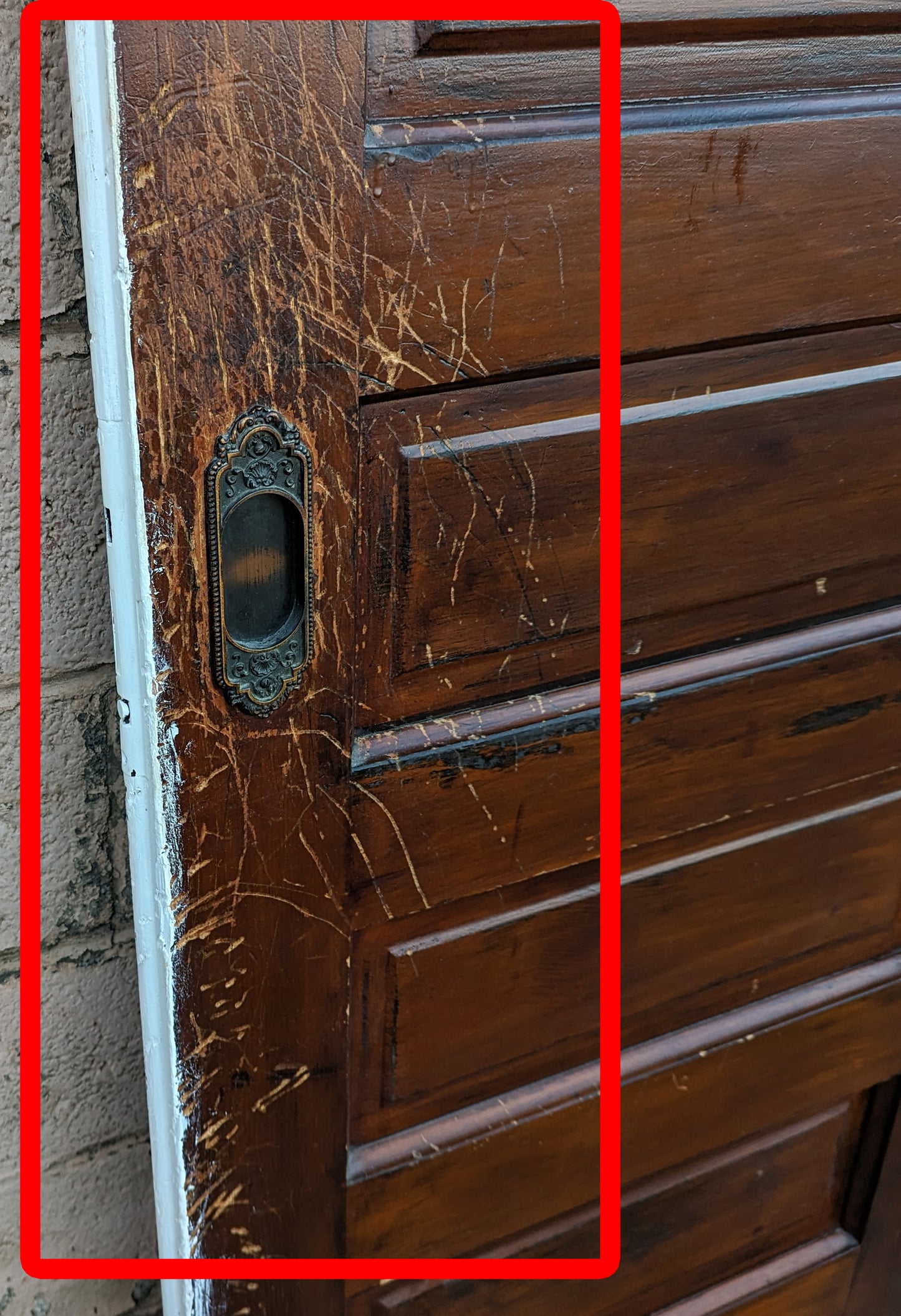 62"x83.5"x1.75" Pair Antique Vintage Old Reclaimed Salvaged Victorian SOLID Wooden Double Pocket Doors