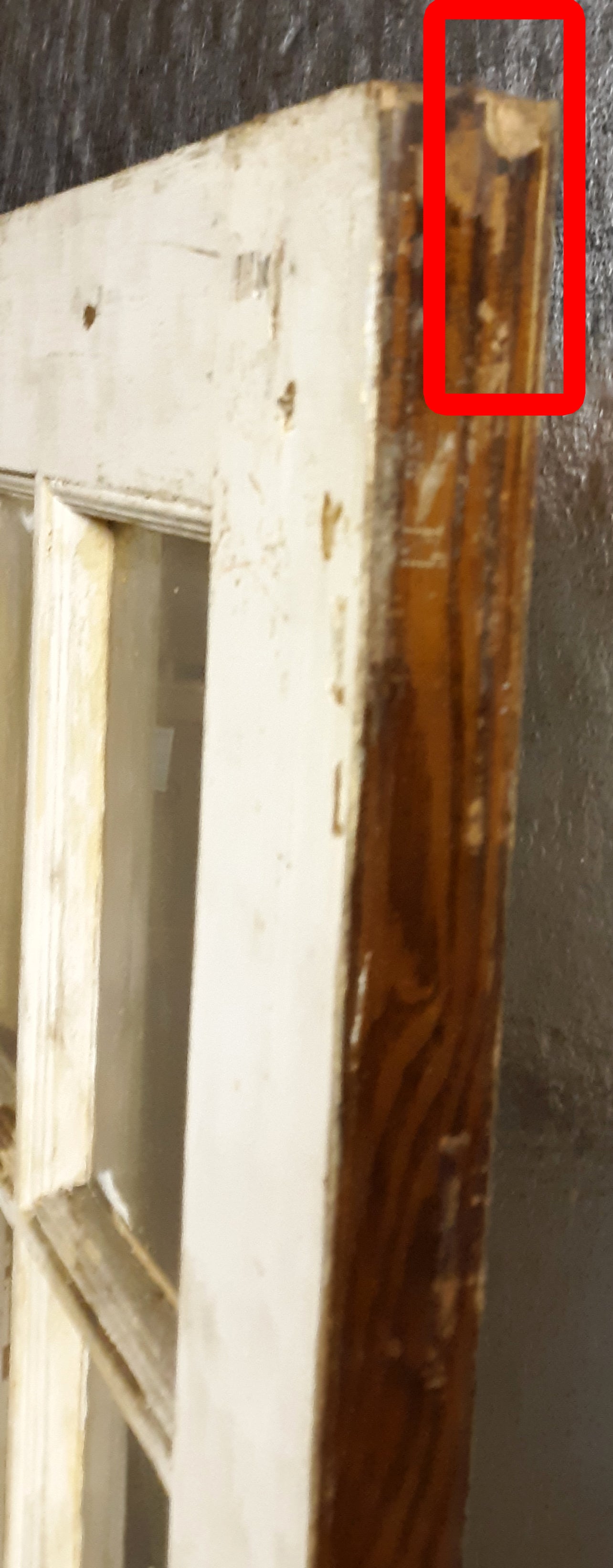 30"x82.5"x1.75" Antique Vintage Old Wood Wooden Exterior French Door 15 Window Glass