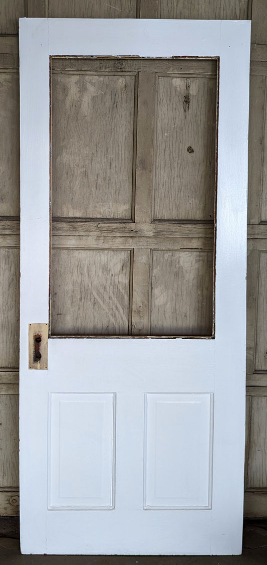 30"x77.5" Antique Vintage Old Reclaimed Salvaged SOLID Wood Wooden Entry Door Panels NO Glass