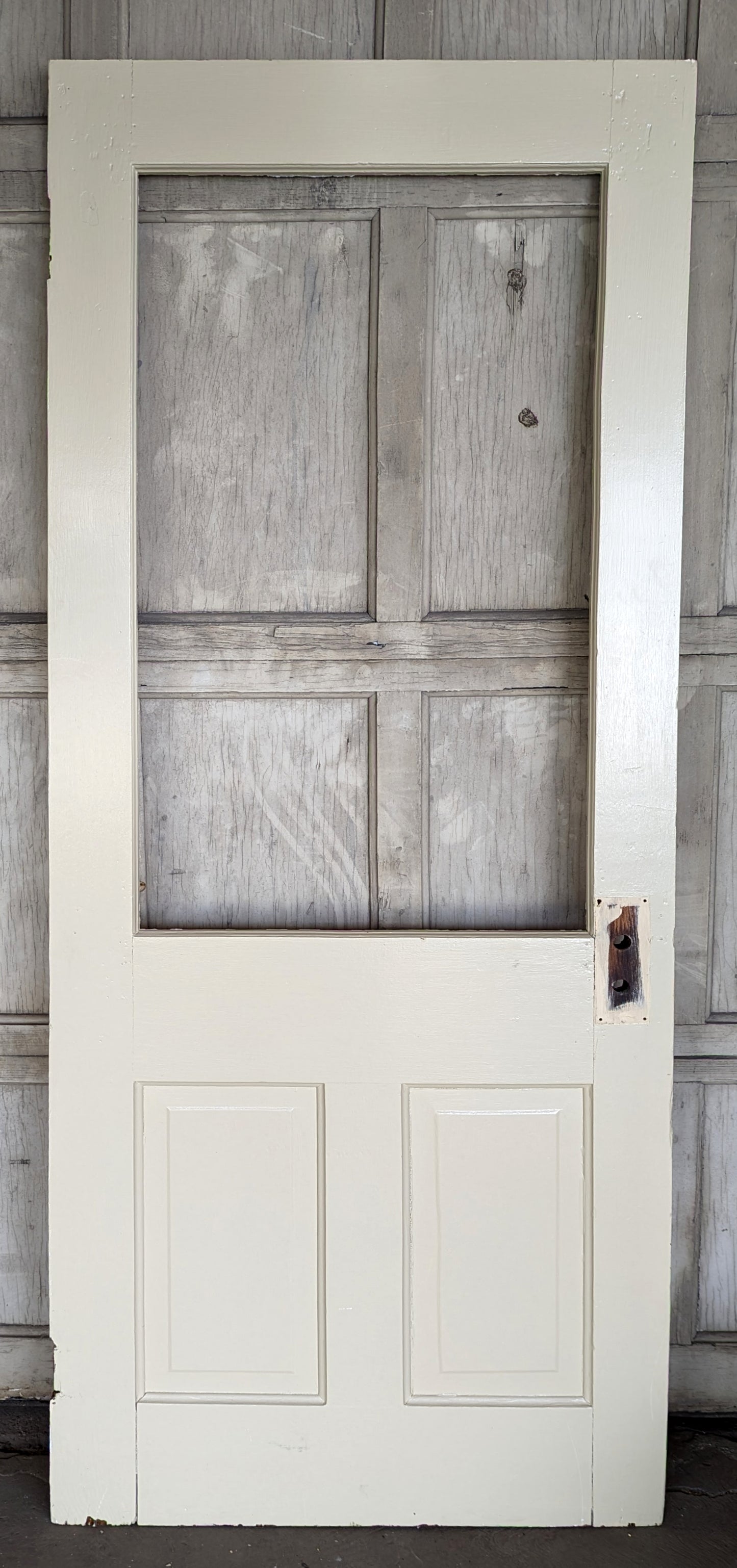 30"x77.5" Antique Vintage Old Reclaimed Salvaged SOLID Wood Wooden Entry Door Panels NO Glass