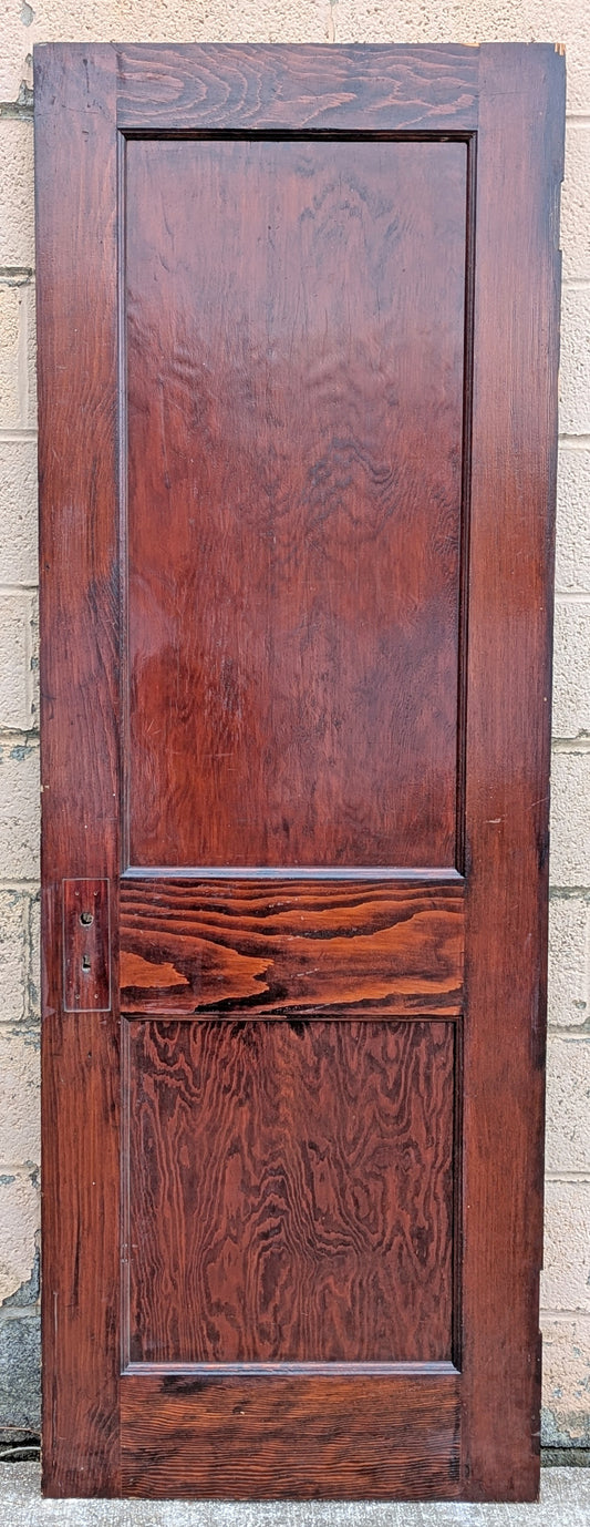28"x79" Antique Vintage Old Reclaimed Salvaged SOLID Wood Wooden Interior Closet Pantry Door 2 Panels