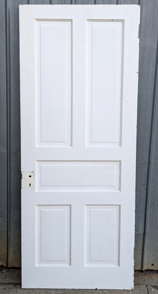 3 available 32"x78" Antique Vintage Old Reclaimed Salvaged Victorian SOLID Wood Wooden Interior Door 5 Panels