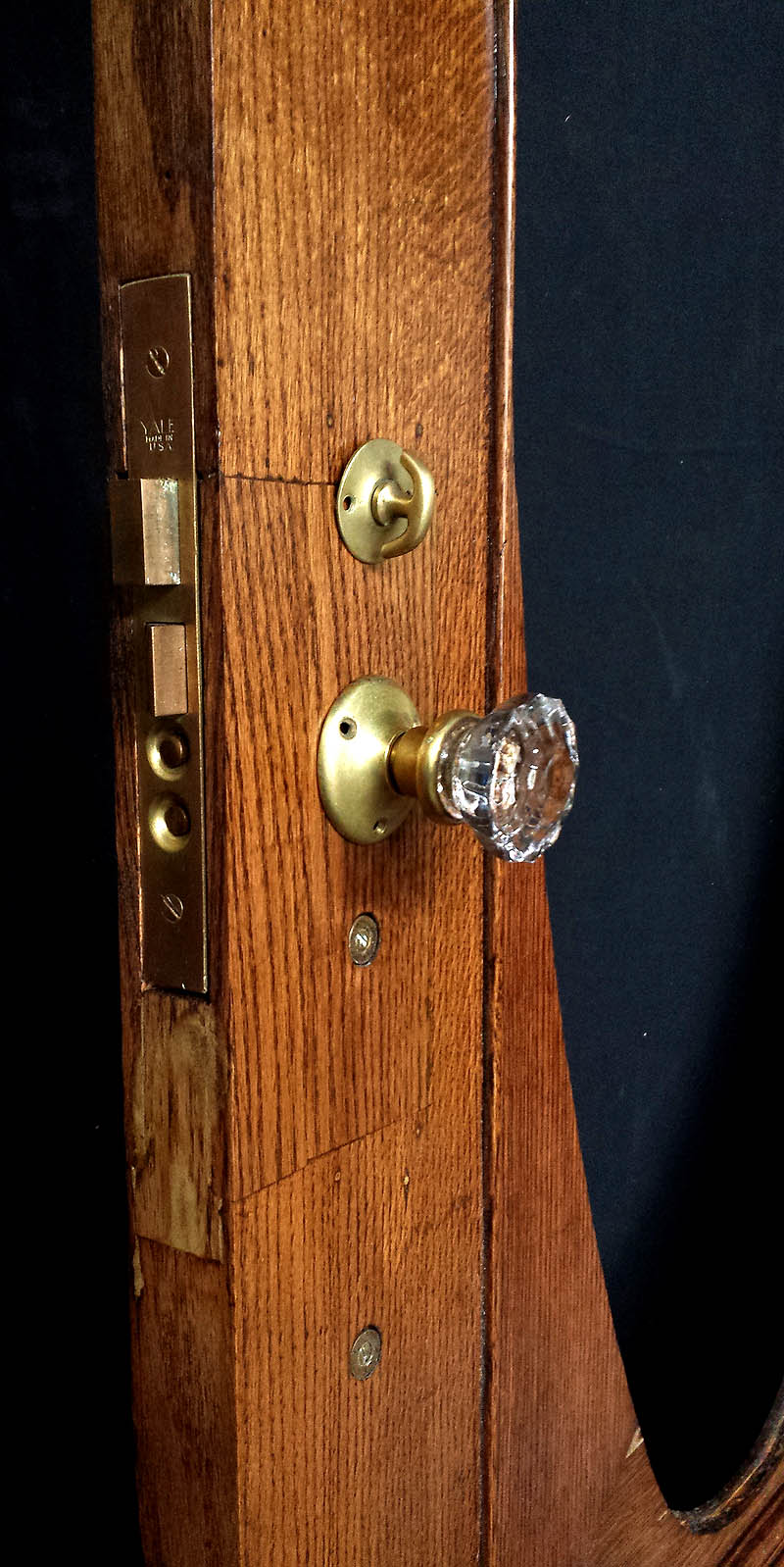 32"x79"x1.75" Antique Vintage Old Reclaimed Salvaged SOLID Wood Wooden Exterior Entry Door Window Oval Glass Lite Pane