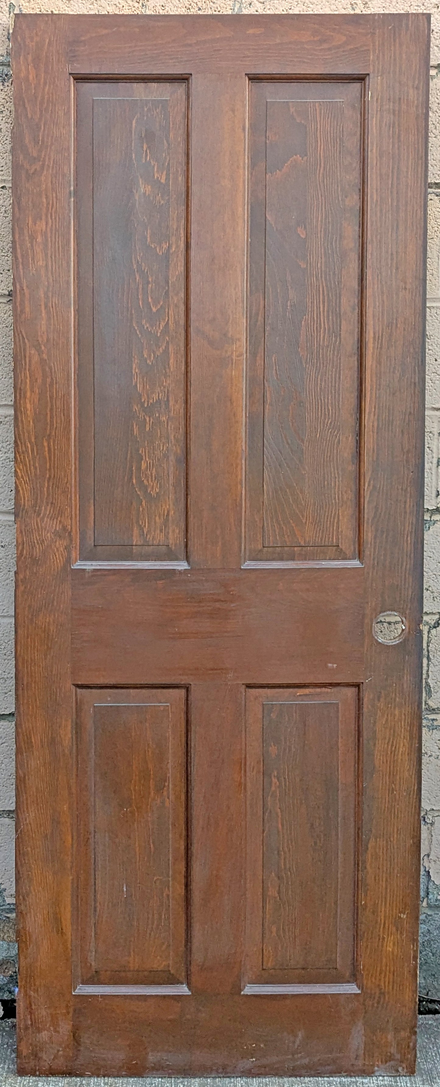 30"x78.5" Vintage Antique Old Reclaimed Salvaged Victorian SOLID Wood Wooden Interior Door 4 Panels