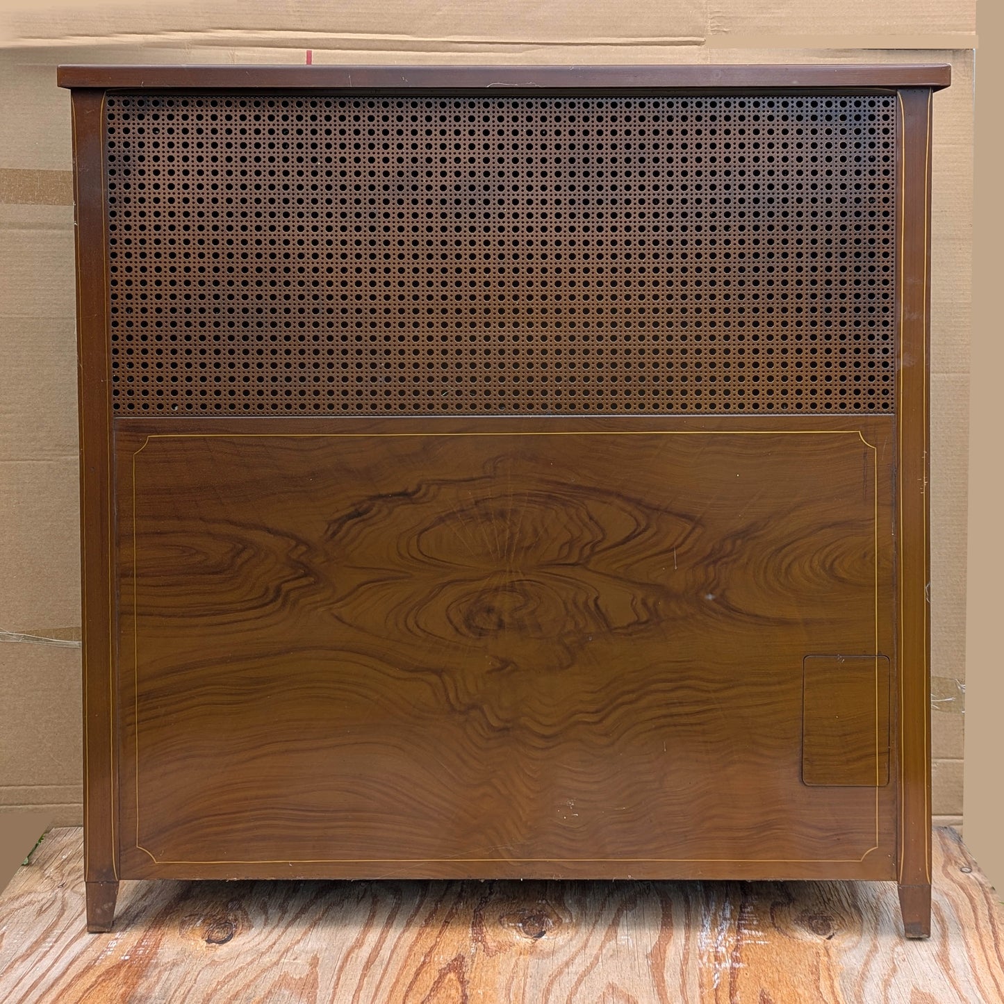 39"Wx40"H Antique Vintage Old "Quaker City" Salvaged Reclaimed Art Deco Style Brown Steel Metal Radiator Heater Cover Case Cabinet Box