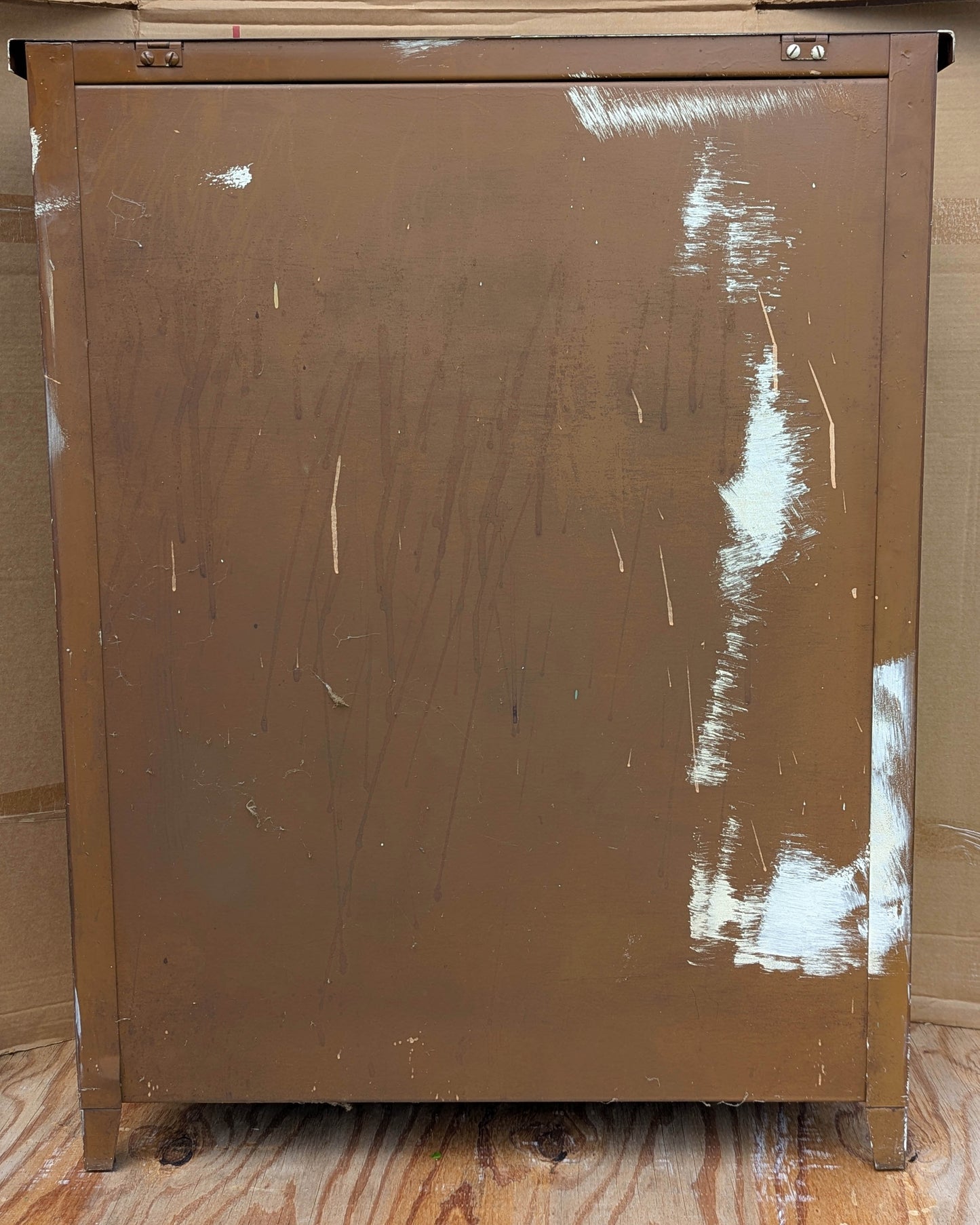 31"Wx40"H Antique Vintage Old "Quaker City" Salvaged Reclaimed Art Deco Style Brown Steel Metal Radiator Heater Cover Case Cabinet Box (Copy)