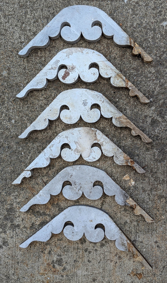 Lot of 11 Antique Vintage Old 24"x13" Reclaimed Salvaged Solid Wood Wooden Ornate Victorian Exterior Porch Roof Soffit Shelf Bracket Support Corbel End (Copy)