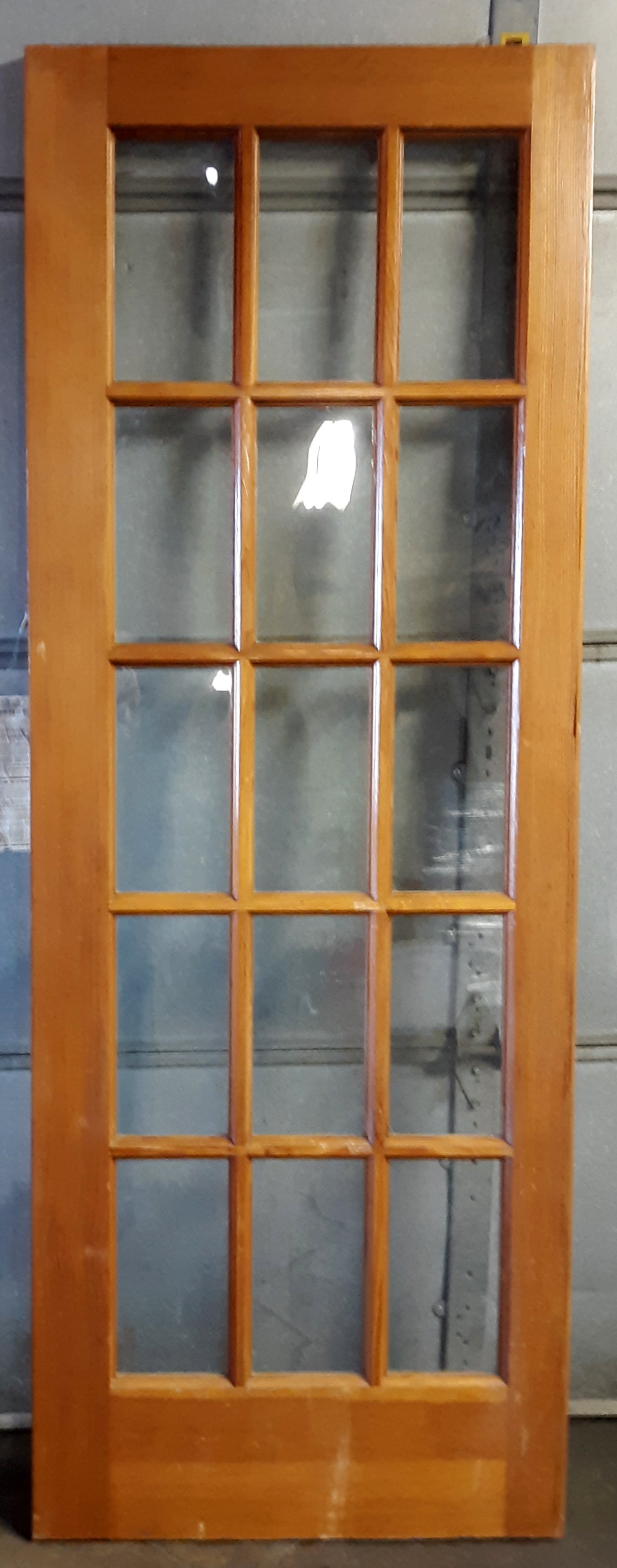 2 available 28.5"x80"x1.75" Vintage Old Reclaimed Salvaged SOLID Wood Wooden Exterior Interior French Door Glass