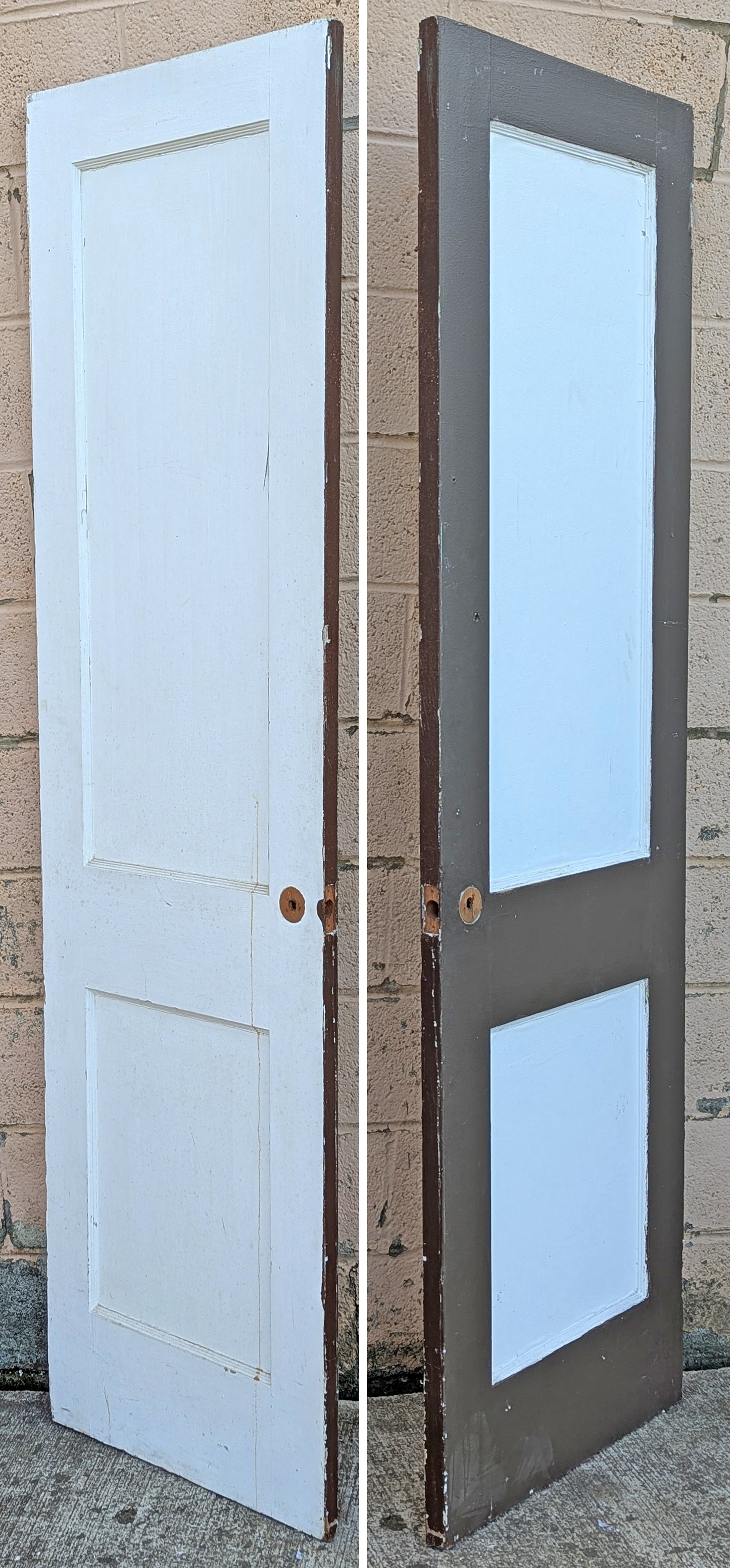 5 available 24"x79" Antique Vintage Old Reclaimed Salvaged SOLID Wood Wooden Bathroom Pantry Closet Interior Doors 2 Flat Panels