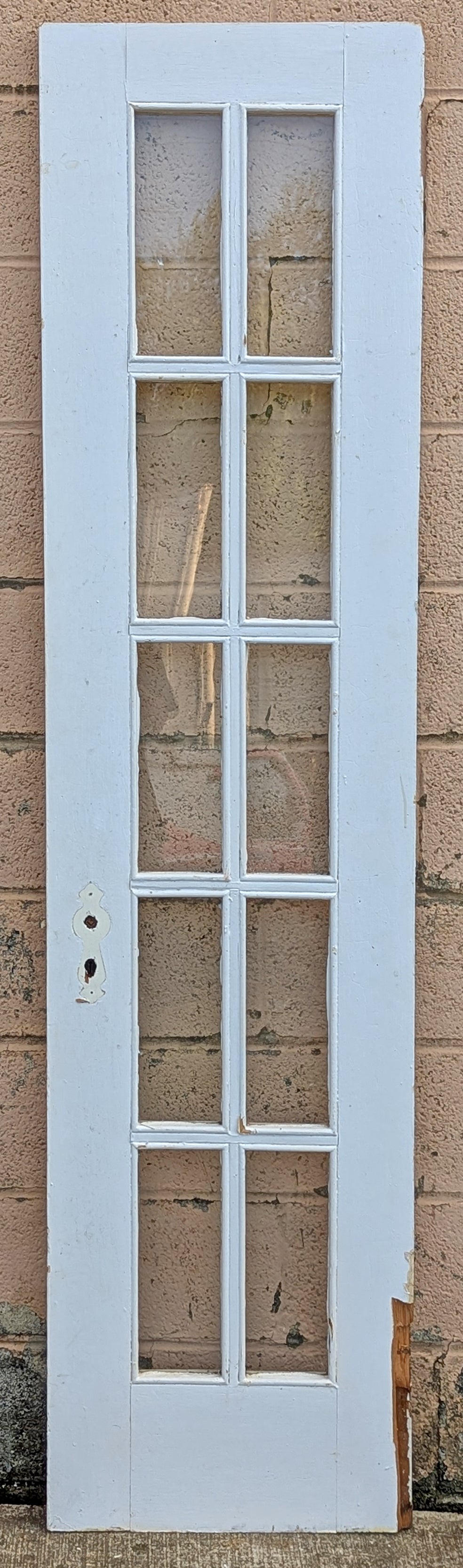40"x79" Pair Antique Vintage Old Reclaimed Salvaged French Double Interior Wood Wooden Doors 20 Windows Glass