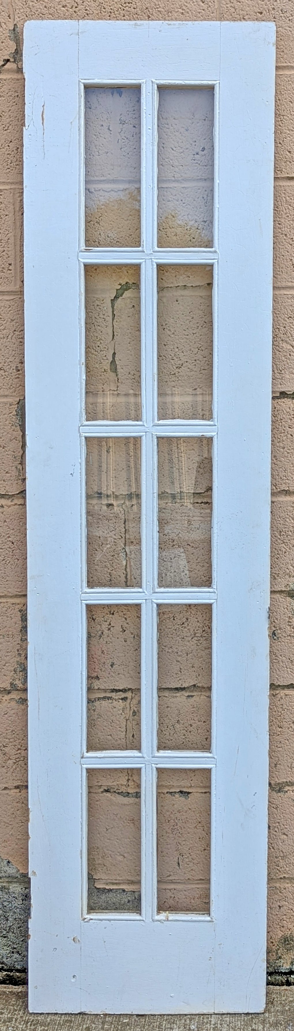 40"x79" Pair Antique Vintage Old Reclaimed Salvaged French Double Interior Wood Wooden Doors 20 Windows Glass