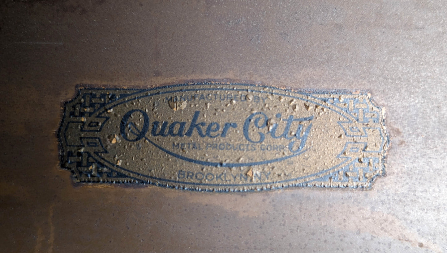 57"Wx25"H Antique Vintage Old "Quaker City" Salvaged Reclaimed Art Deco Style Steel Metal Radiator Heater Cover Case Cabinet Box Humidifier