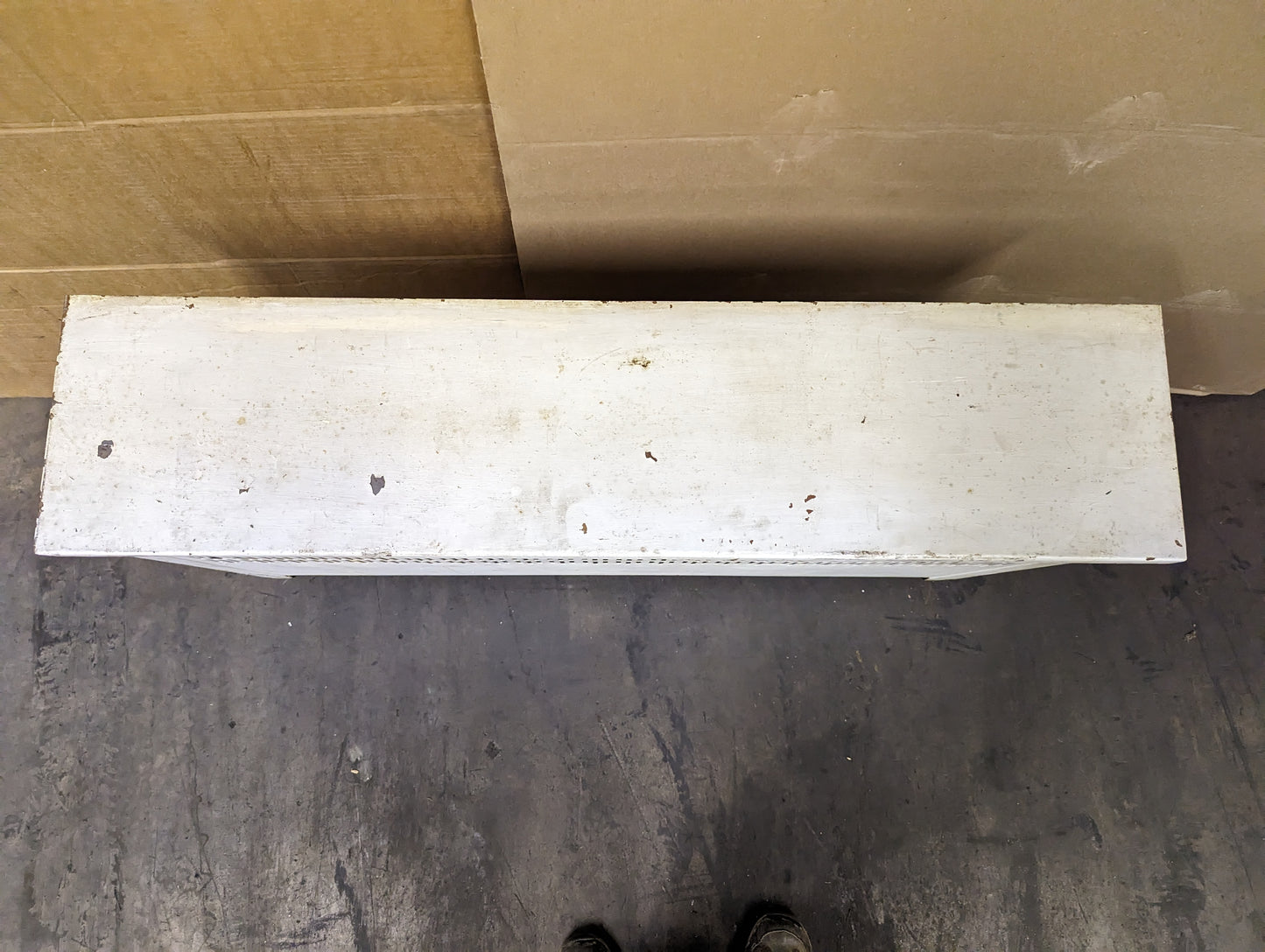 45"Wx25"H Antique Vintage Old "Quaker City" Salvaged Reclaimed Art Deco Style Steel Metal Radiator Heater Cover Case Cabinet Box Humidifier