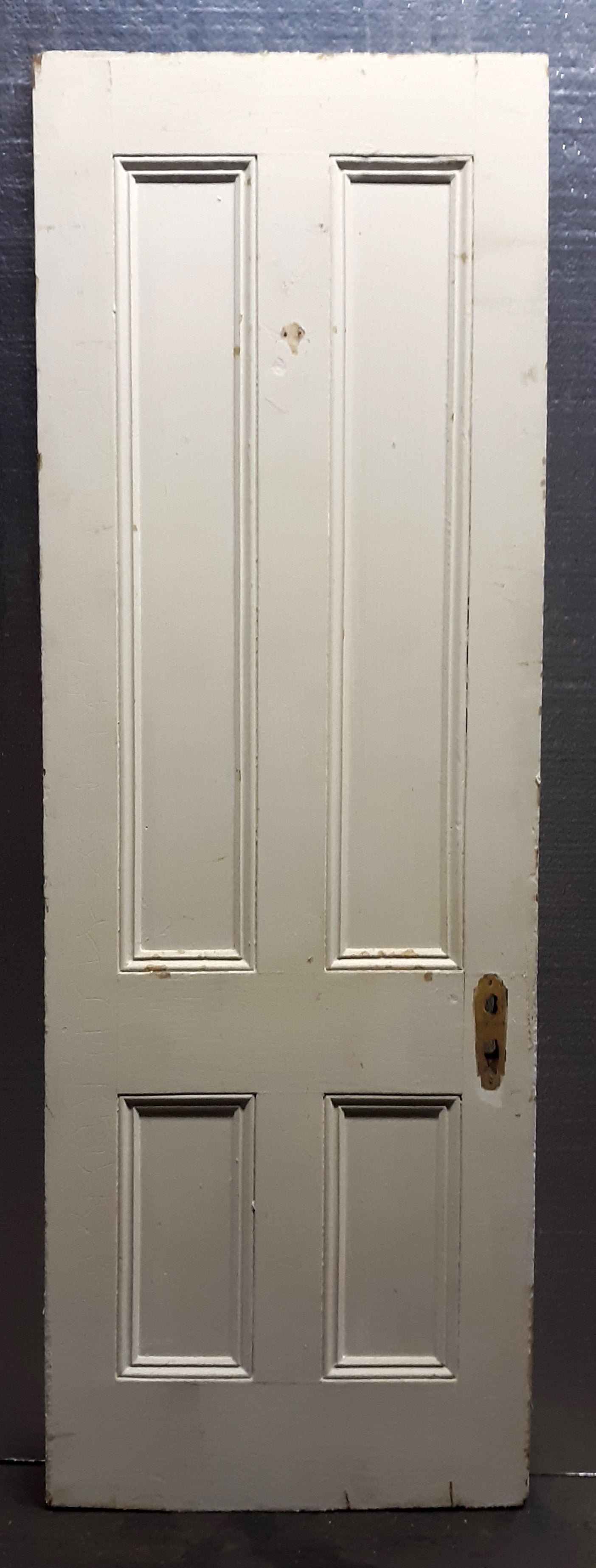26"x79"1.5" Antique Vintage Old Reclaimed Salvaged Victorian SOLID Wood Wooden Interior Door 4 Panels