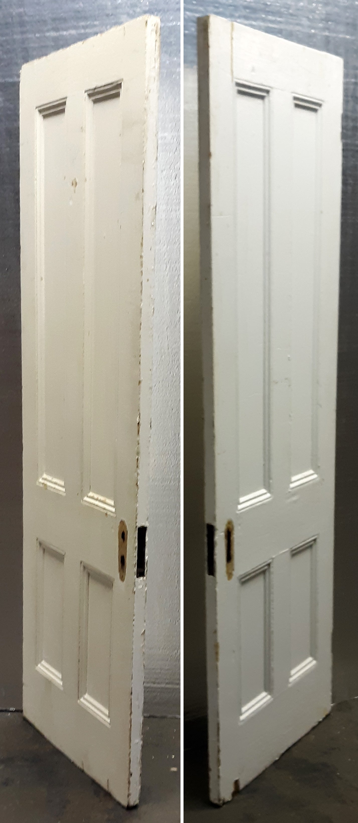 26"x79"1.5" Antique Vintage Old Reclaimed Salvaged Victorian SOLID Wood Wooden Interior Door 4 Panels