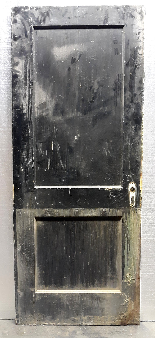 32"x79.5" Antique Vintage Old Reclaimed Salvaged Interior SOLID Wood Wooden Door 2 Panels
