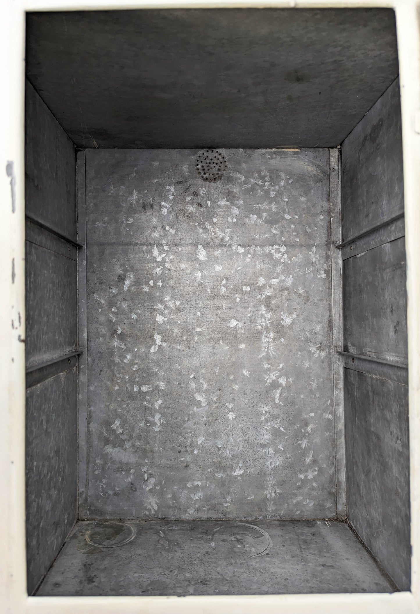 Vintage Antique Old Rustic Galvanized Steel Metal Pie Bread Cake Cookie Safe Cabinet Cupboard Box Door 2 Shelves Shelf