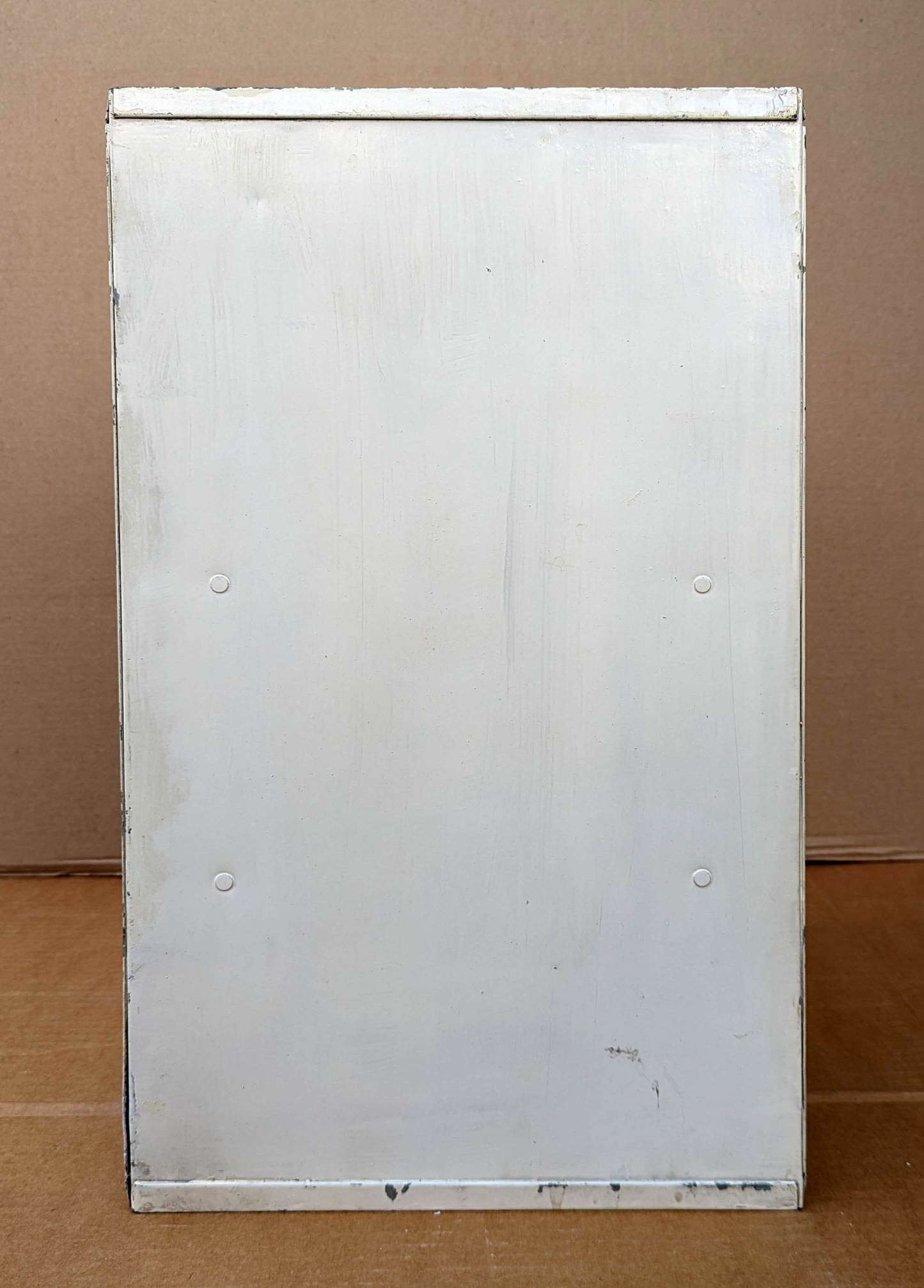 Vintage Antique Old Rustic Galvanized Steel Metal Pie Bread Cake Cookie Safe Cabinet Cupboard Box Door 2 Shelves Shelf