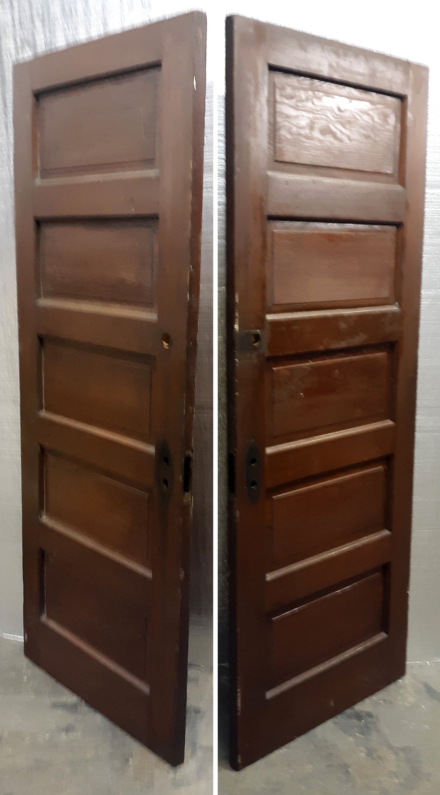 30"x76.5" Antique Vintage Old Reclaimed Salvaged SOLID Wood Wooden Interior Door 5 Panels