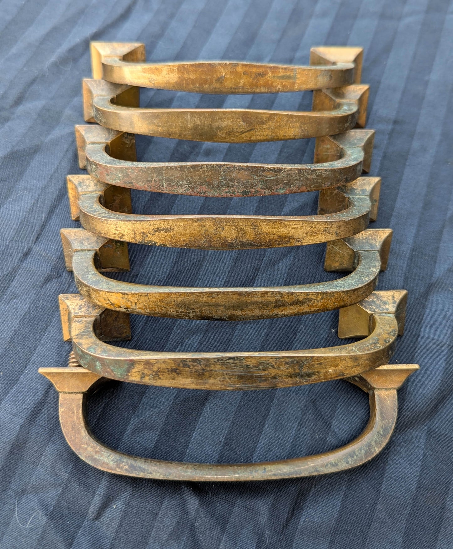 3 Pairs available Vintage Old Reclaimed Salvaged Cast Bronze Drawer Cabinet Door Furniture Pull Handle