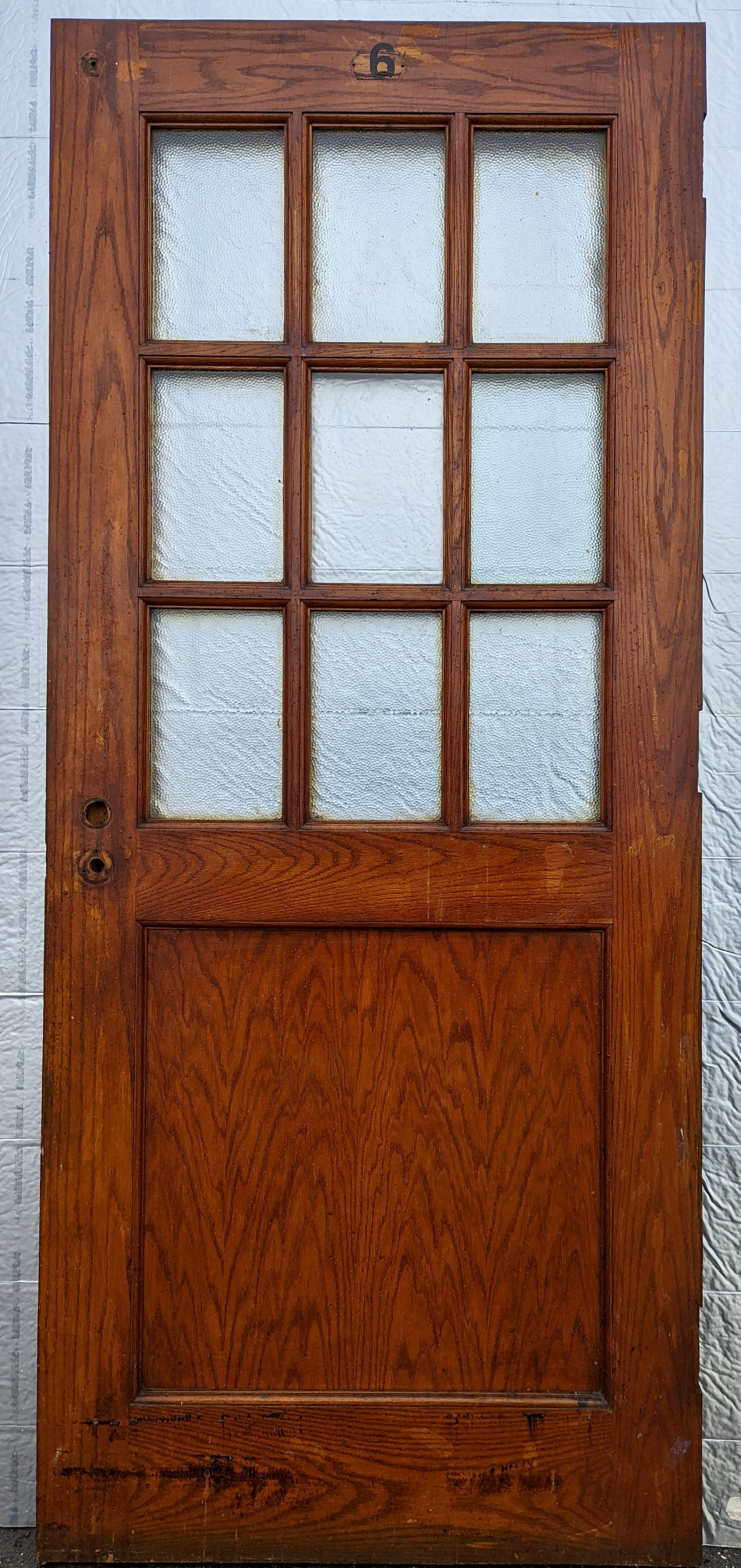 4 available 35.5"x83"x1.75" Antique Vintage Old SOLID Wood Wooden Exterior Entry Interior Office School Door Window Textured Glass Lites