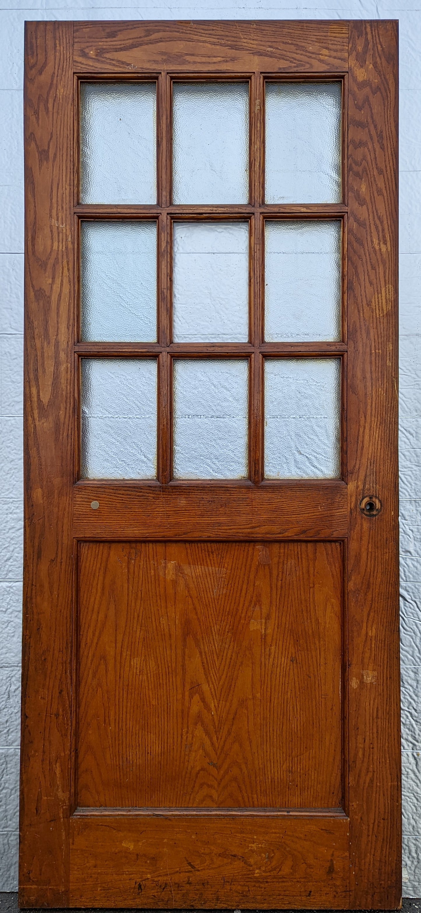 4 available 35.5"x83"x1.75" Antique Vintage Old SOLID Wood Wooden Exterior Entry Interior Office School Door Window Textured Glass Lites