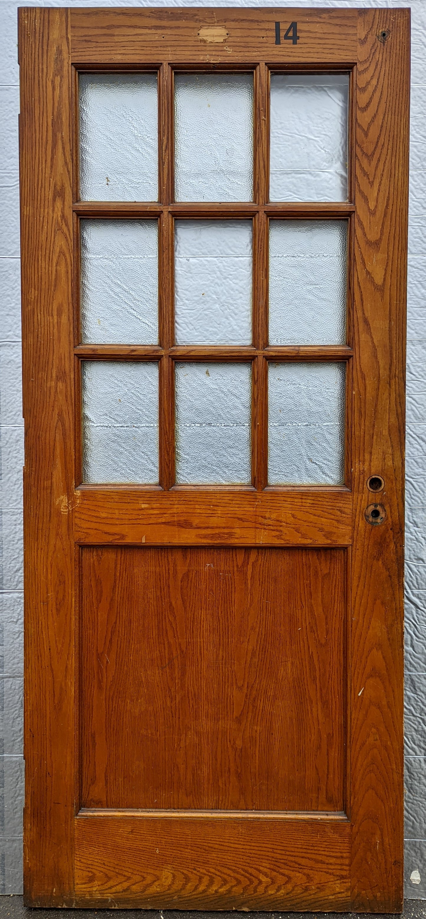 4 available 35.5"x83"x1.75" Antique Vintage Old SOLID Wood Wooden Exterior Entry Interior Office School Door Window Textured Glass Lites