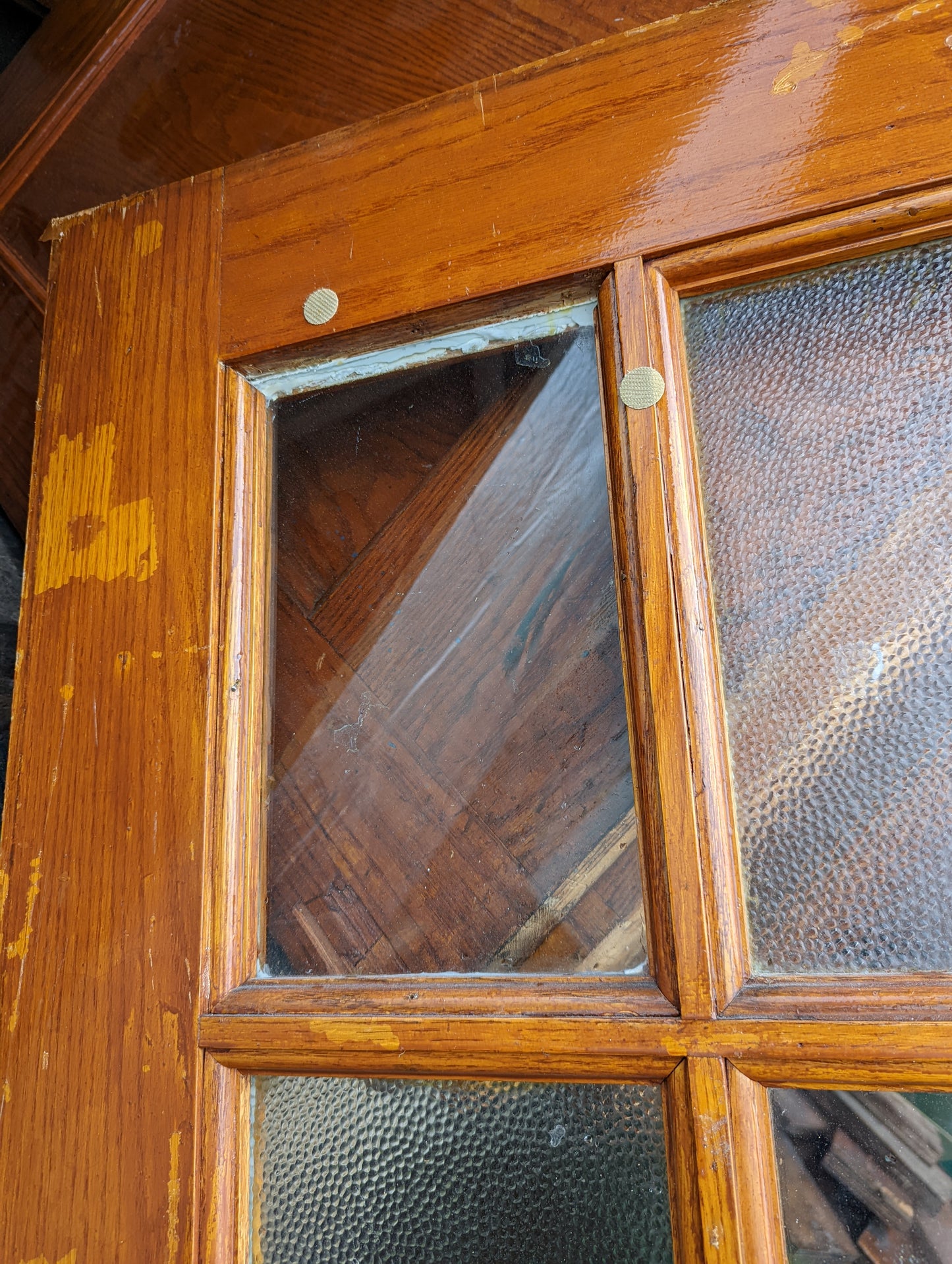 4 available 35.5"x83"x1.75" Antique Vintage Old SOLID Wood Wooden Exterior Entry Interior Office School Door Window Textured Glass Lites