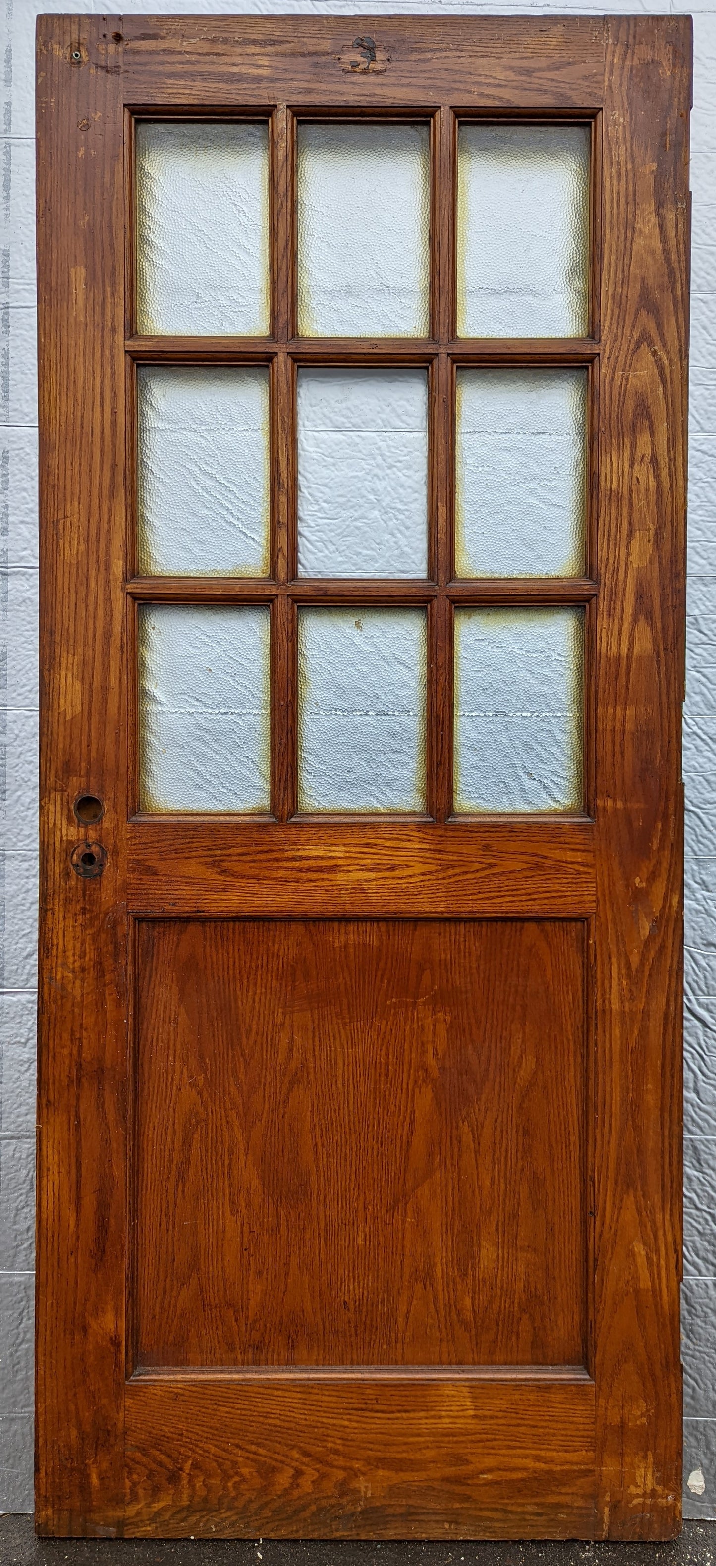 4 available 35.5"x83"x1.75" Antique Vintage Old SOLID Wood Wooden Exterior Entry Interior Office School Door Window Textured Glass Lites