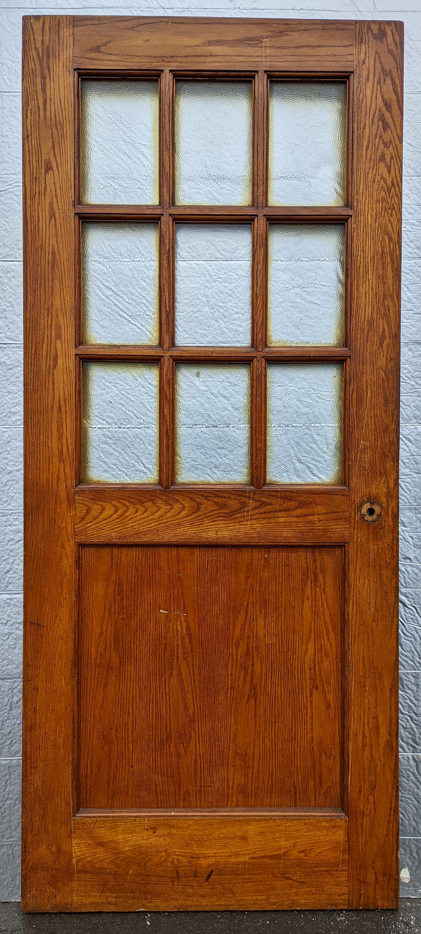 4 available 35.5"x83"x1.75" Antique Vintage Old SOLID Wood Wooden Exterior Entry Interior Office School Door Window Textured Glass Lites