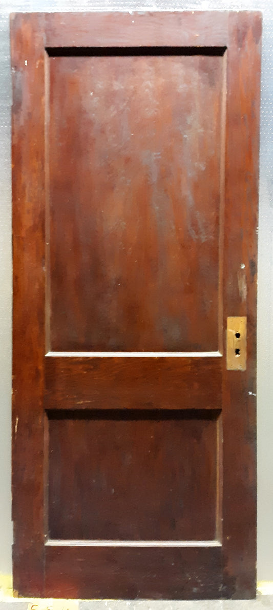 30"x78" Antique Vintage Old Interior Salvaged Reclaimed SOLID Wood Wooden Door 2 Panels