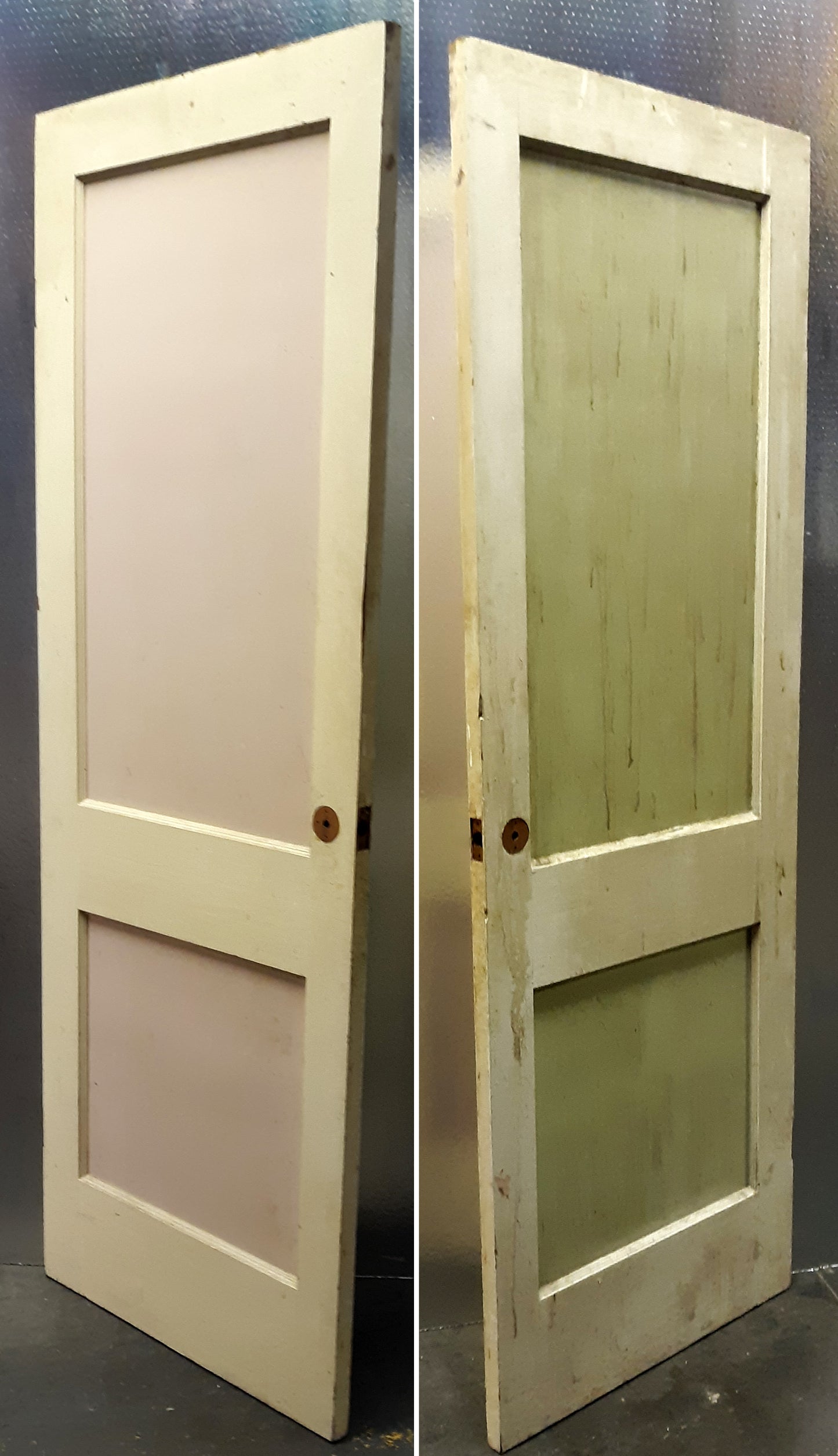 29.5"x80" Antique Vintage Old Reclaimed Salvaged Interior SOLID Wood Wooden Door 2 Panels