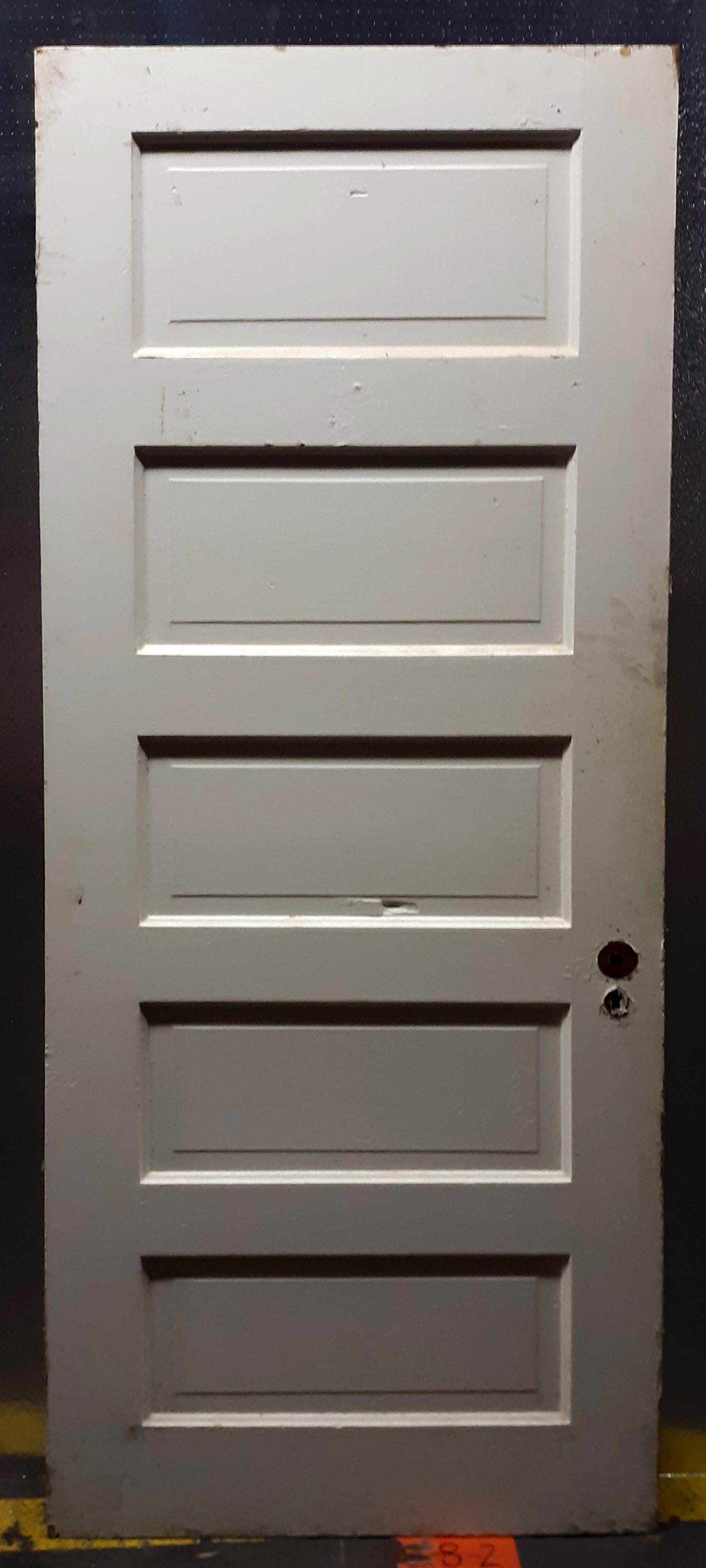 30"x77.5" Antique Vintage Old Salvaged Reclaimed SOLID Wood Wooden Interior Door 5 Panels