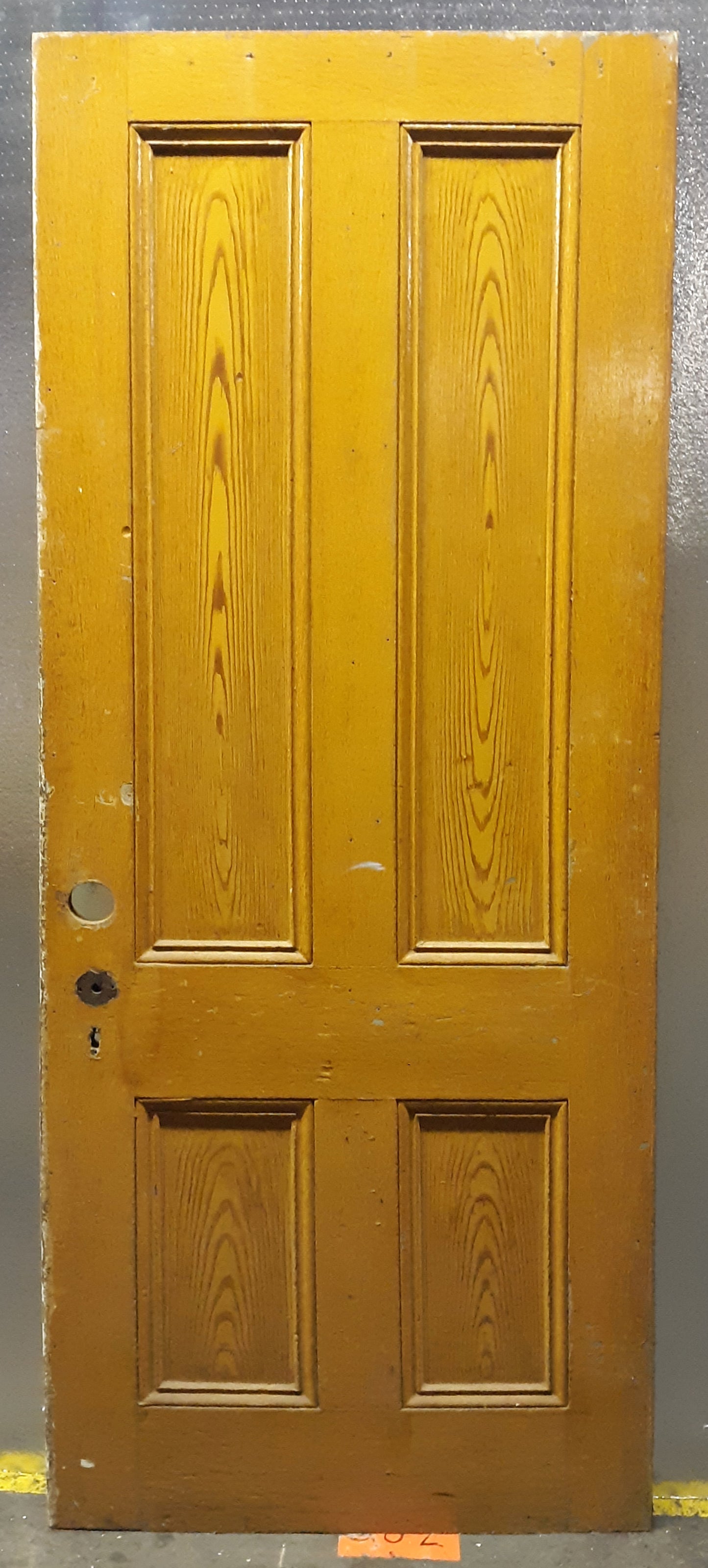 30"x76.5" Antique Vintage Old Reclaimed Salvaged Victorian SOLID Wood Wooden Interior Door 4 Panels