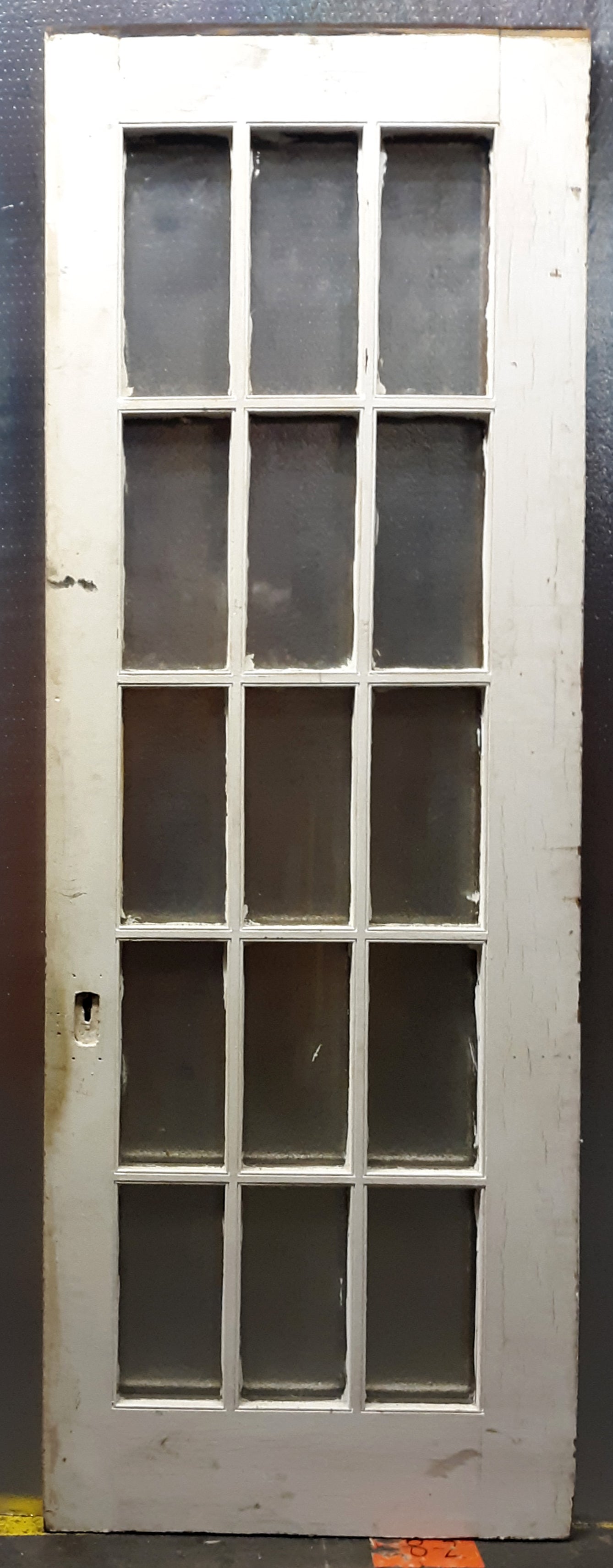60x90"x1.75" Pair Antique Vintage Old French Double Wood Wooden Doors Window Glass