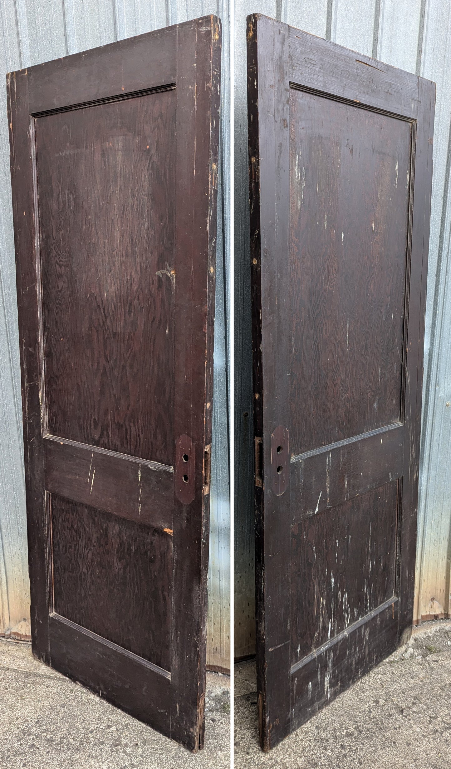 30"x79" Antique Vintage Old Reclaimed Salvaged Interior SOLID Wood Wooden Doors 2 Panels