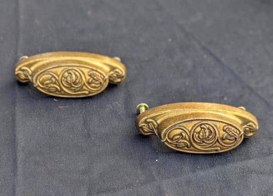 4 available Pair Vintage KBC "Keeler Brass Company" Old Dresser Drawer Furniture Cabinet Pull Handle Antique Style
