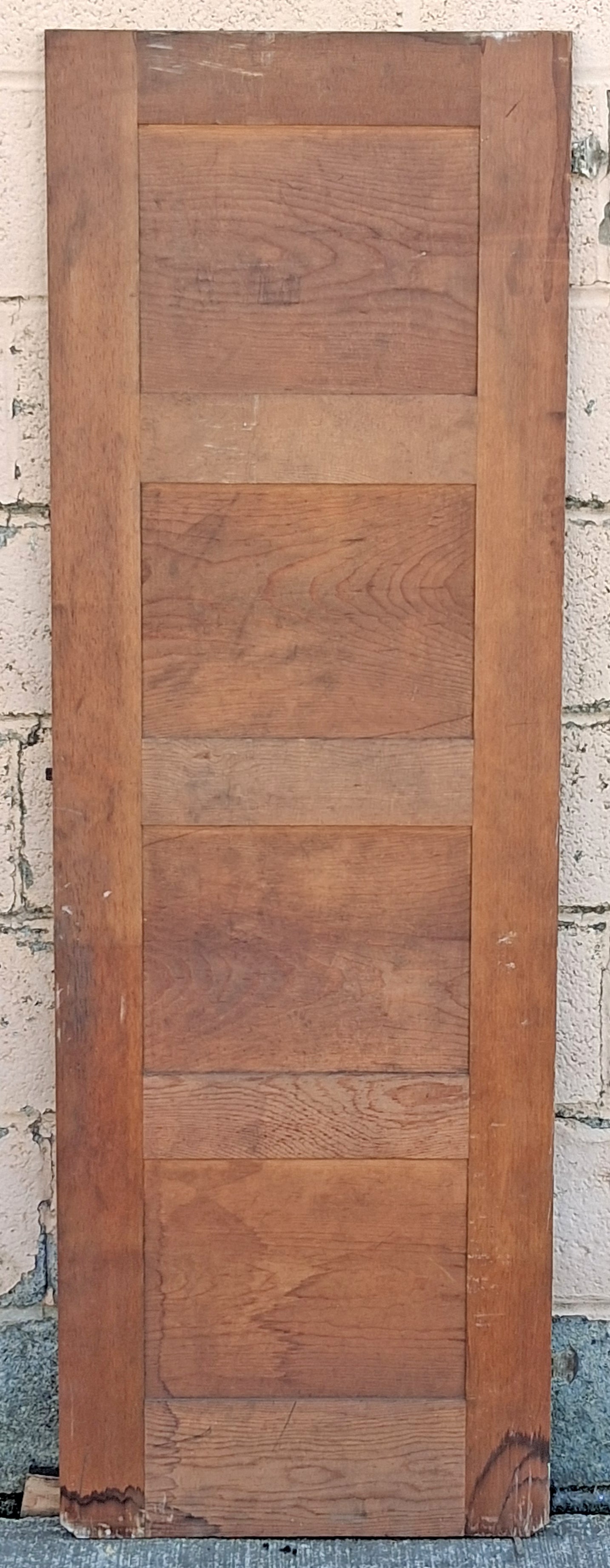 20"x60" Antique Vintage Old Reclaimed Salvaged SOLID Wood Wooden Cabinet Pantry Closet Door 5 Panels Raised Flat Recessed