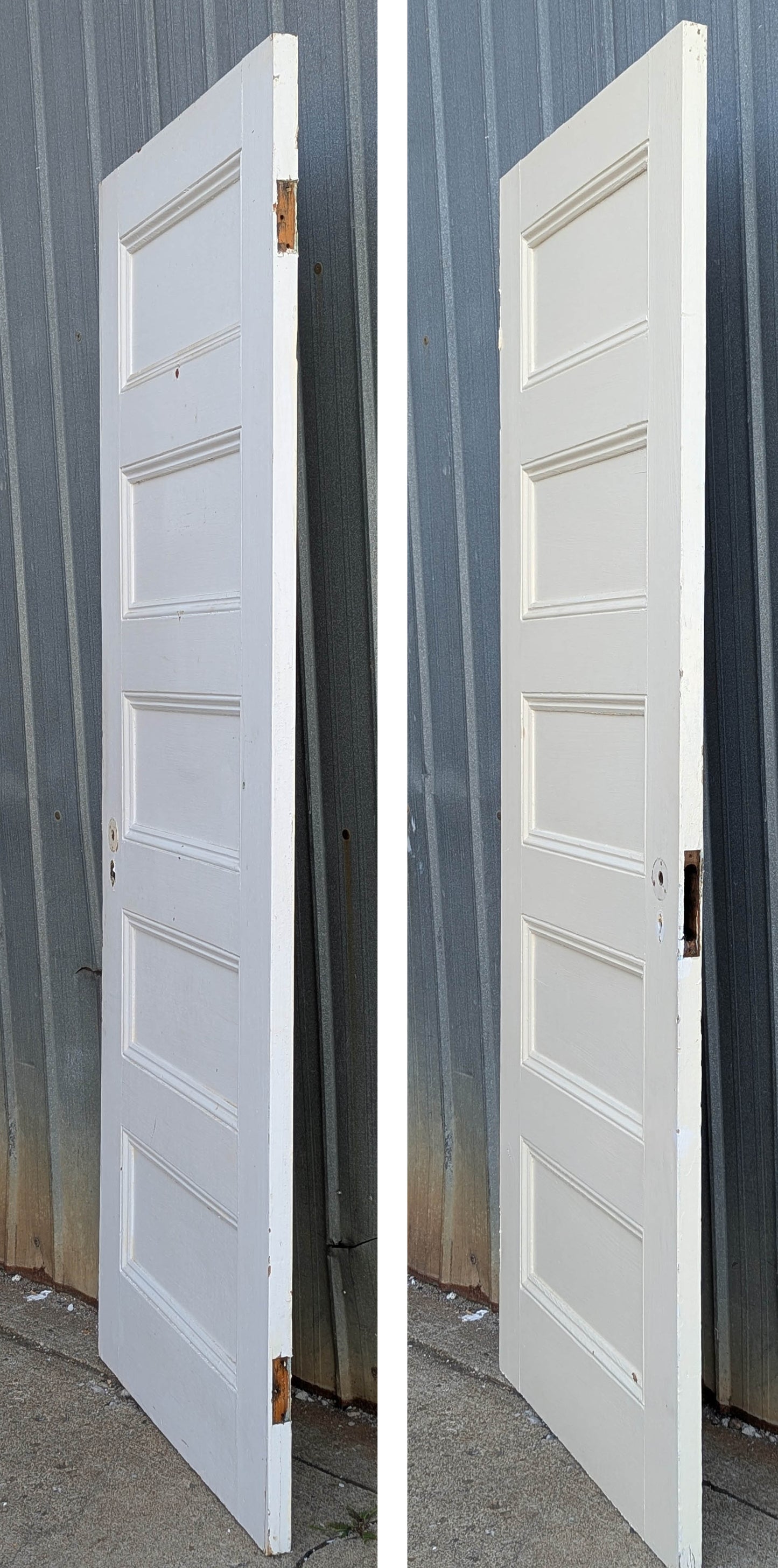 5 available 30"x77" Antique Vintage Old Reclaimed Salvaged SOLID Wood Wooden Interior Doors 5 Flat Panels