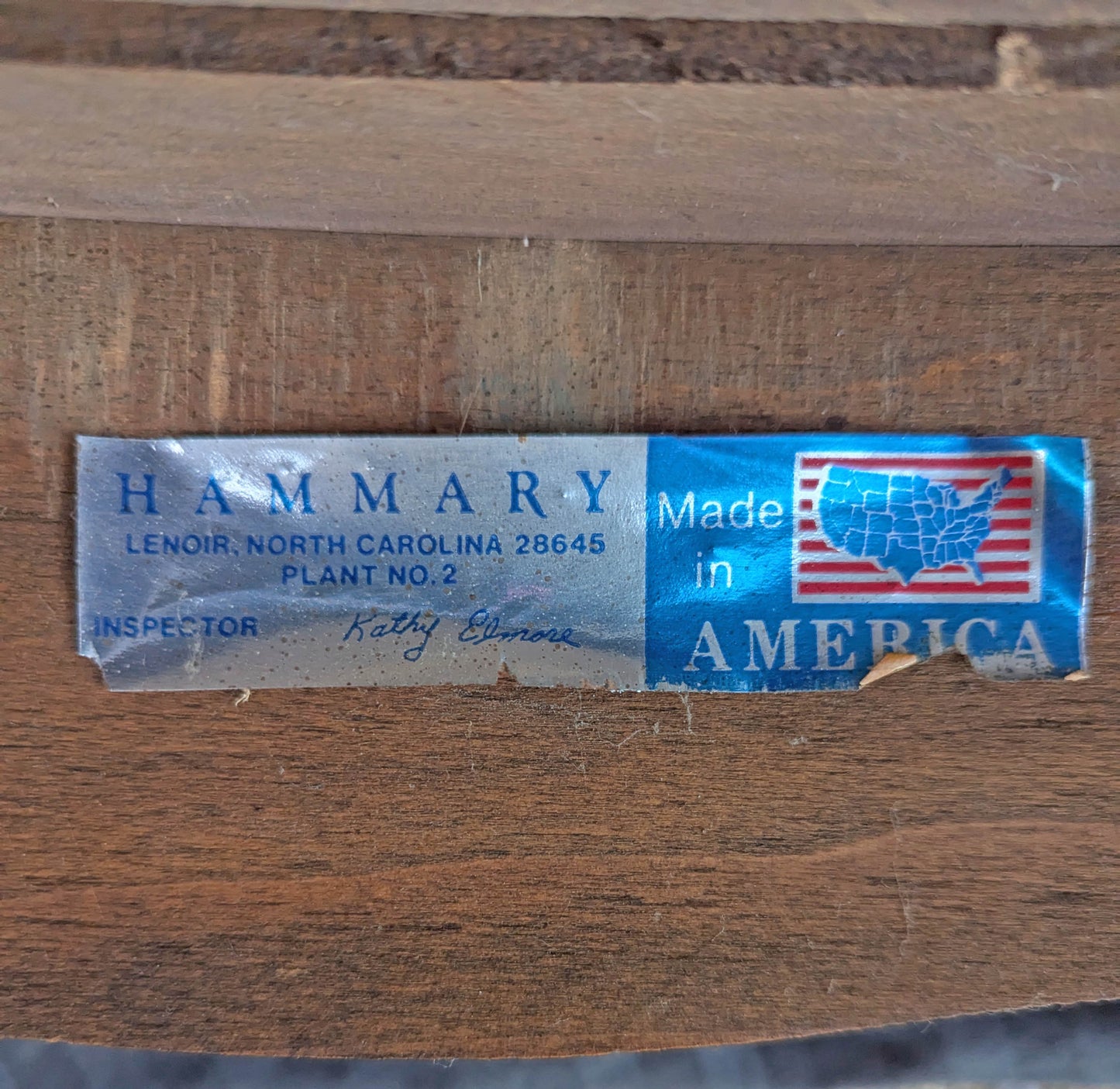 Vintage Antique Old "Hammary" Cherry SOLID Wood Wooden Coffee Sofa Accent Table Oval Scalloped Top Sliding Writing Tablet