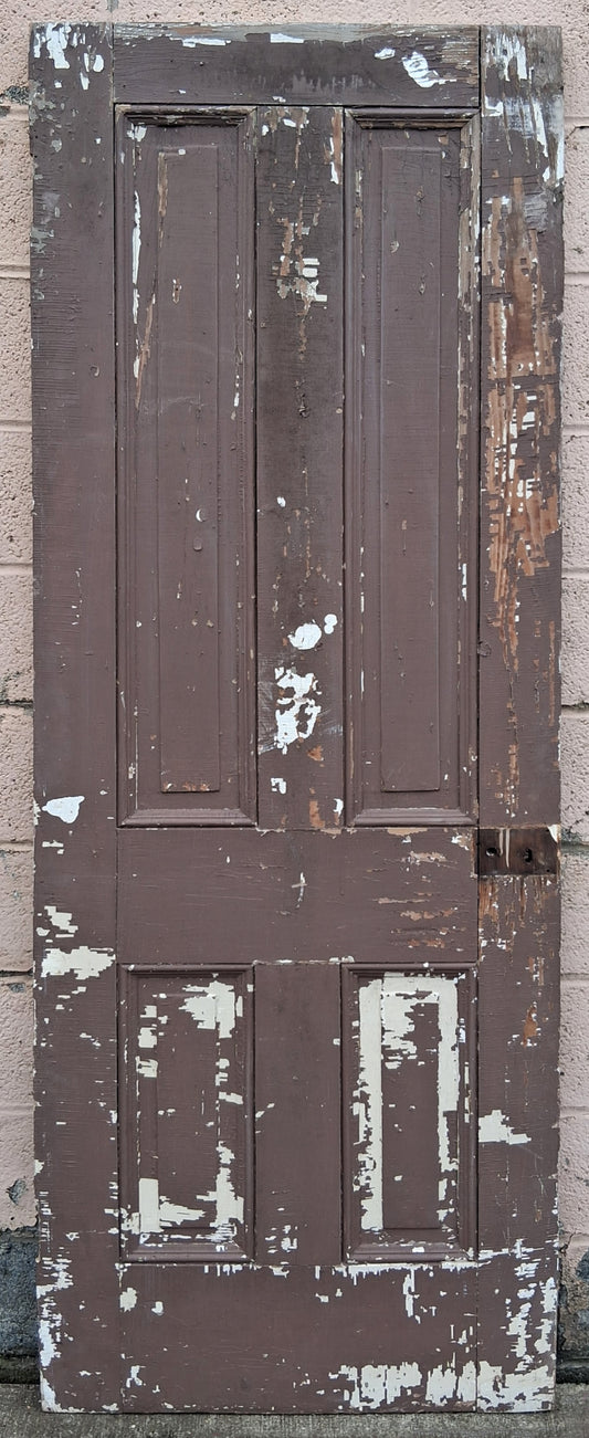 28"x80" Antique Vintage Old Reclaimed Salvaged Victorian SOLID Wood Wooden Interior Pantry Closet Door 4 Panels