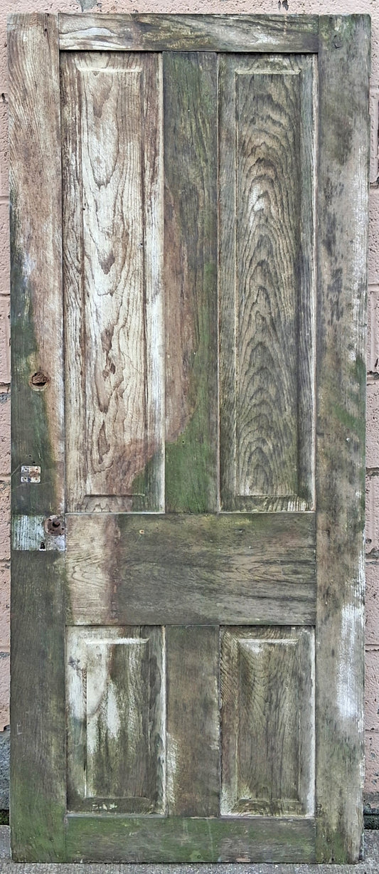 30"x73" Antique Vintage Old Reclaimed Salvaged Victorian SOLID Wood Wooden Interior Pantry Closet Door 4 Raised Panels