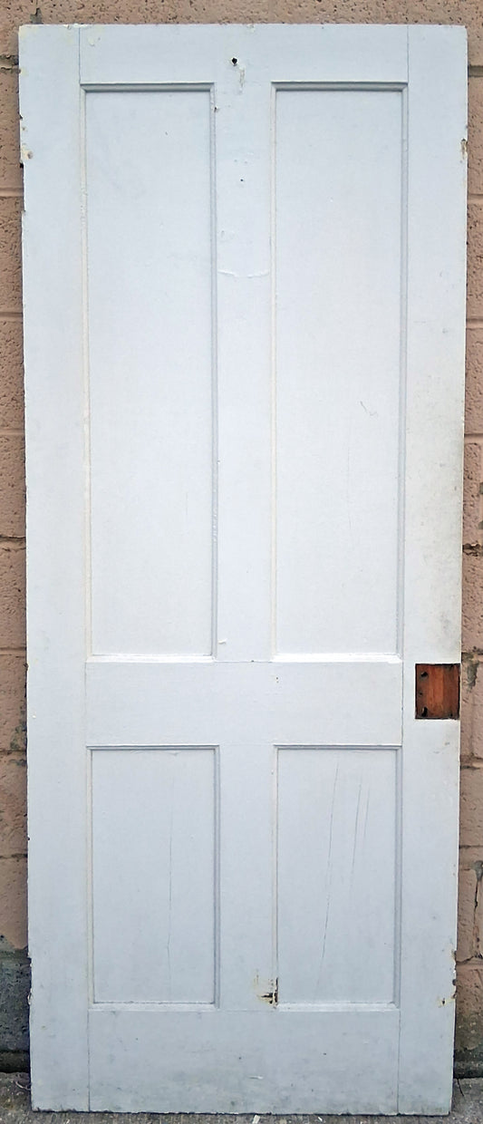 2 available 30"x77.5" Antique Vintage Reclaimed Salvaged Victorian SOLID Wood Wooden Interior Closet Pantry Room Apartment Doors 4 Panels