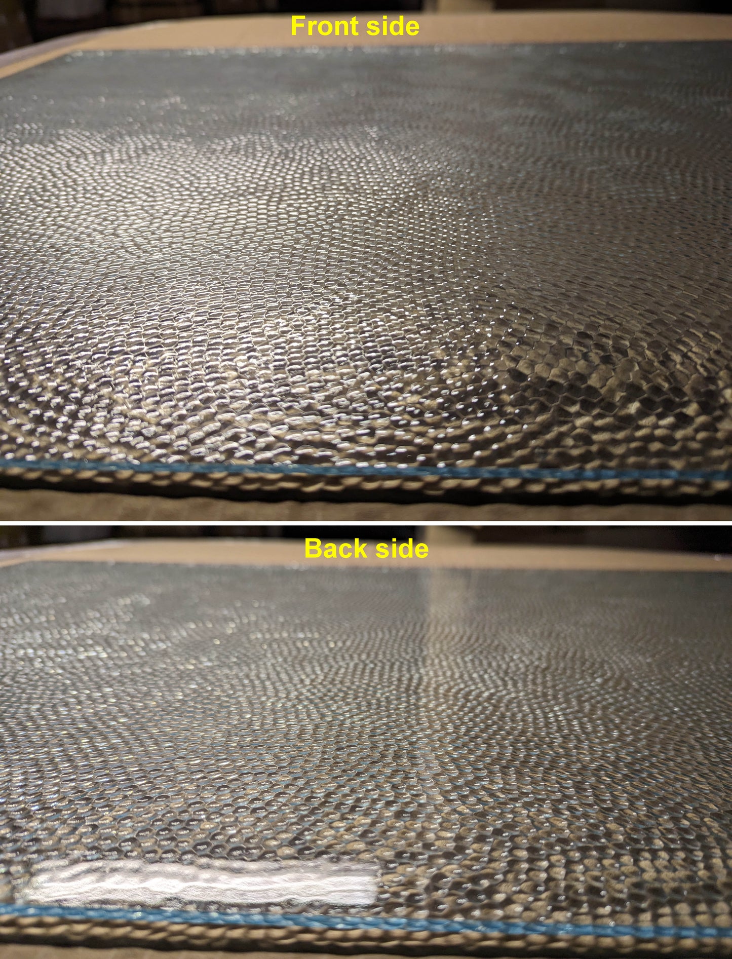 24"x34" Antique Vintage Old Reclaimed Salvaged Window Honeycomb Snake Skin Textured Glass Lite Pane