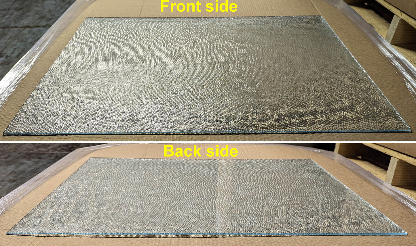 24"x34" Antique Vintage Old Reclaimed Salvaged Window Honeycomb Snake Skin Textured Glass Lite Pane