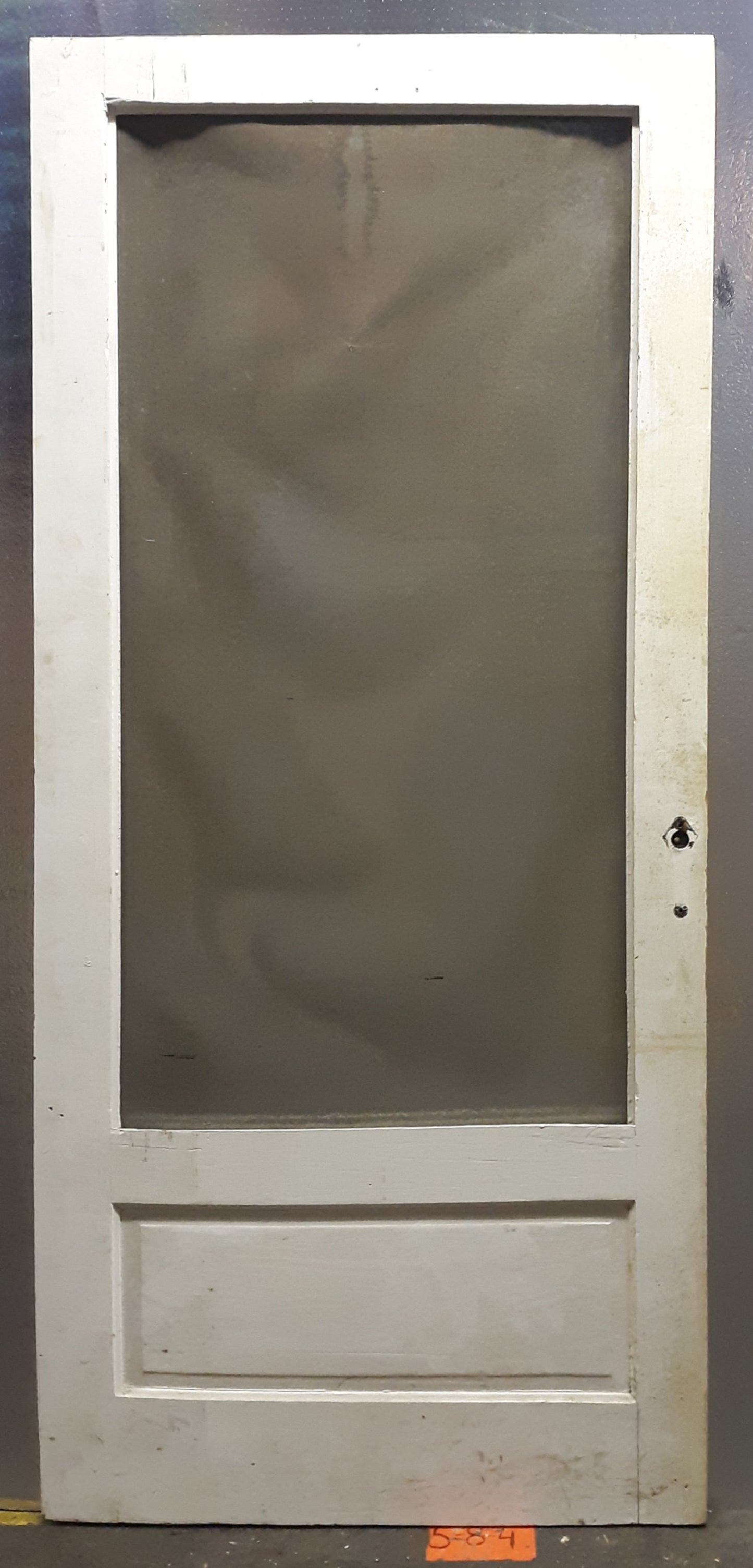 36.5"x83" Antique Vintage Old Reclaimed Salvaged Victorian Wood Wooden Storm Screen Exterior Door