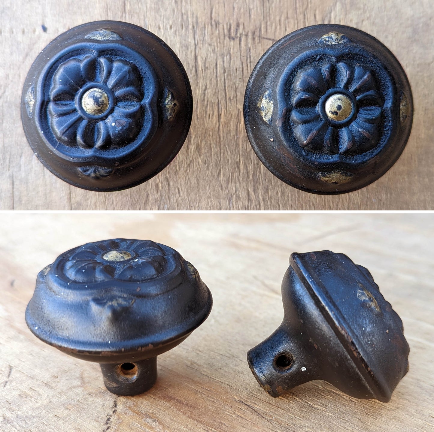 Antique Vintage Old Reclaimed Salvaged Fleur De Lis Victorian Bronze Steel Interior Door Lockset Knob Plate Lock